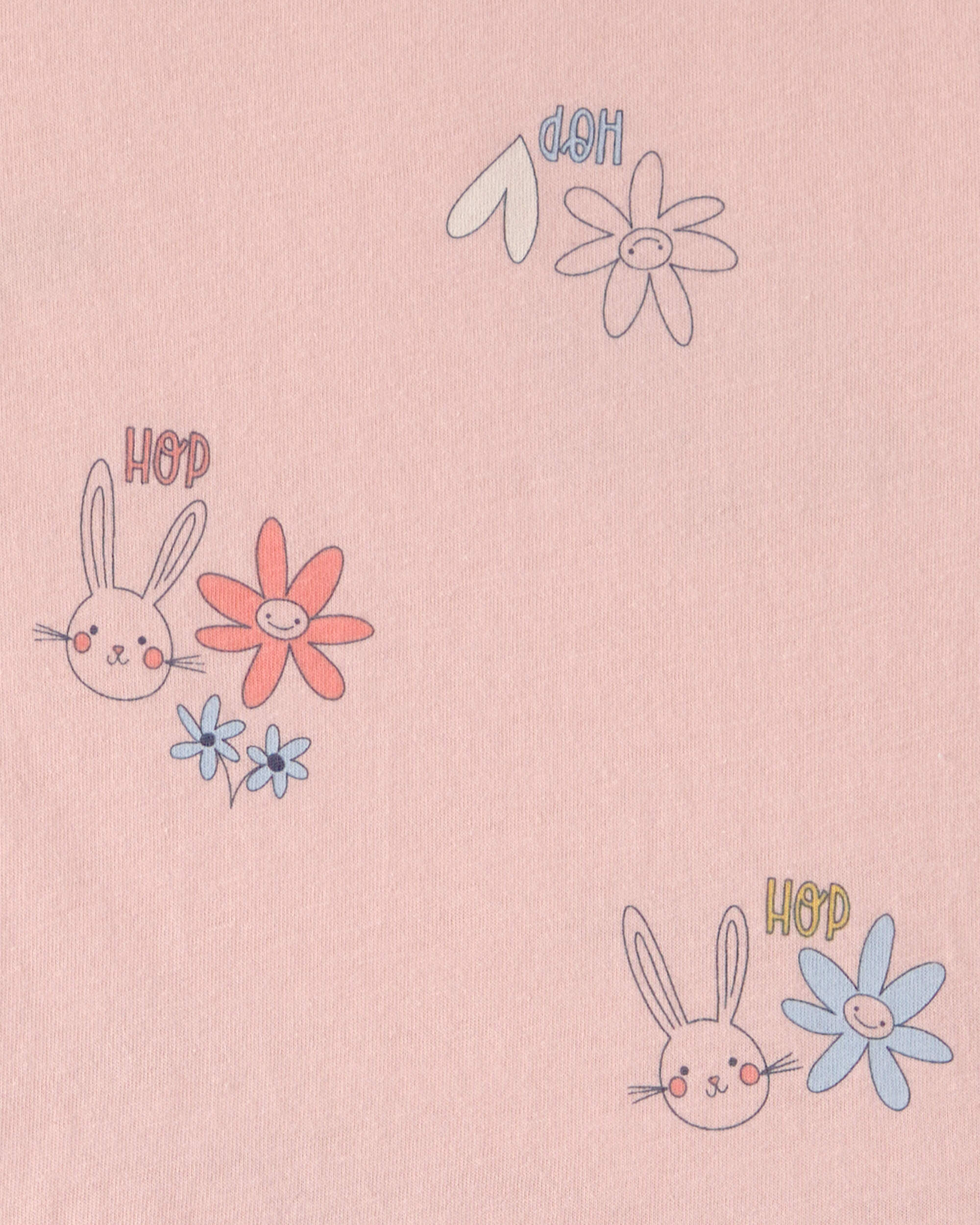 Girls Easter Floral Short-Sleeve Dress - Pink