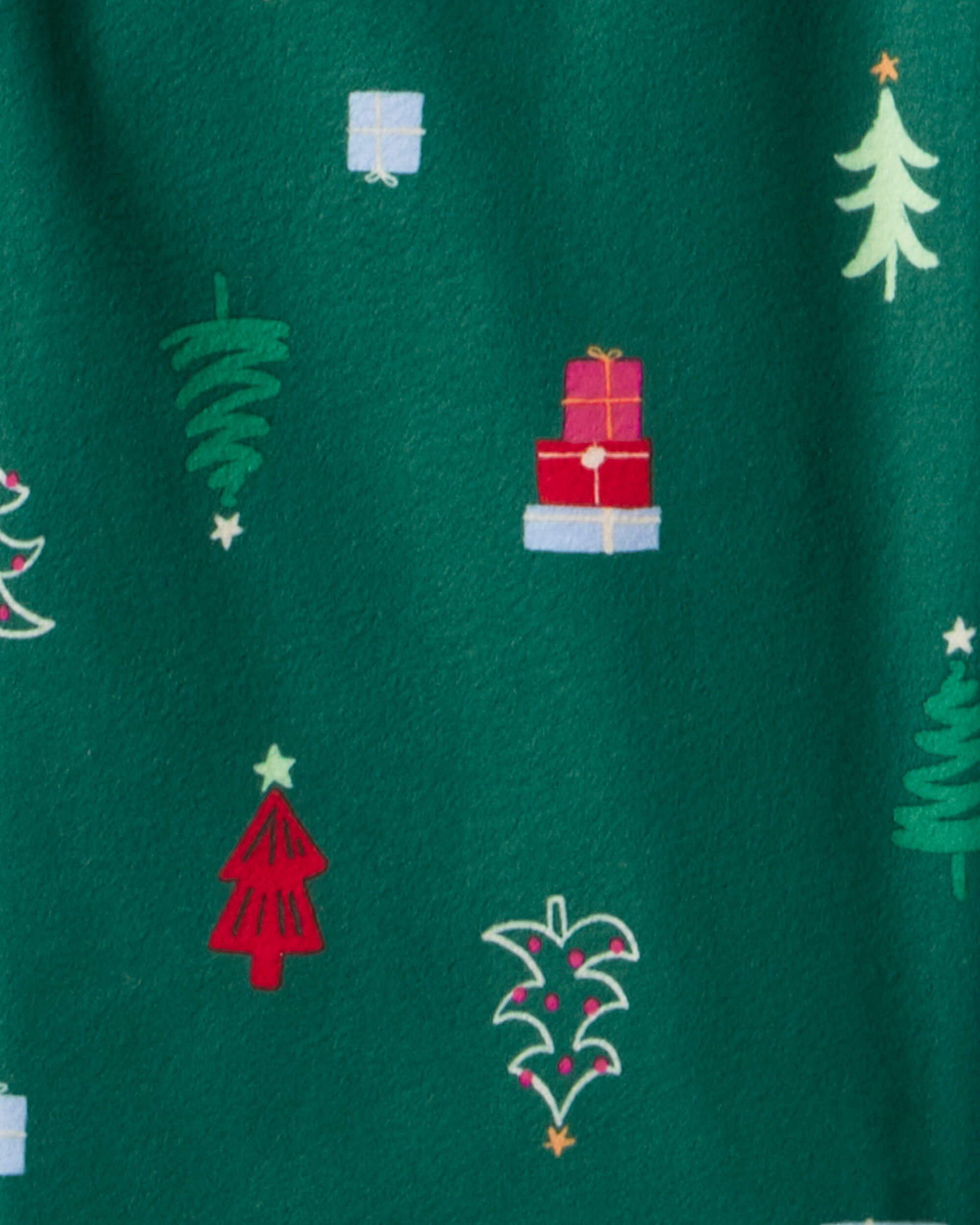 Kid Green Trees Long-Sleeve Loose Fit 2-Piece Pyjamas