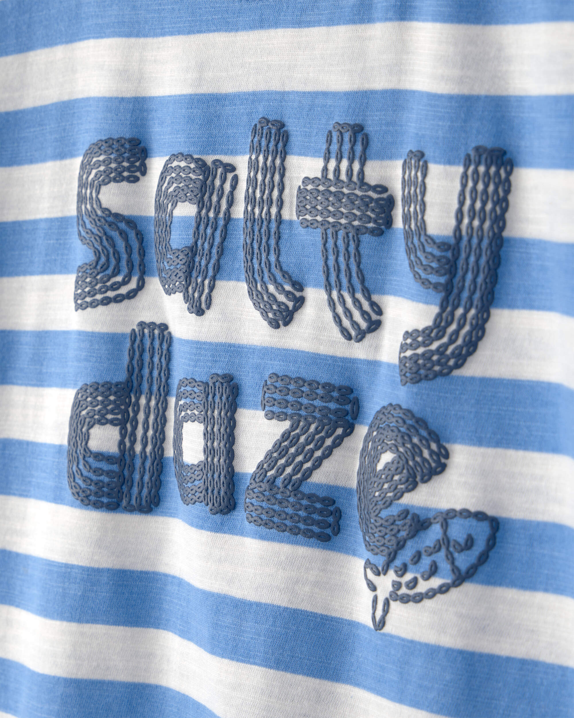 Toddler Boy 'Salty Daze' Striped Graphic Tee - Blue/White
