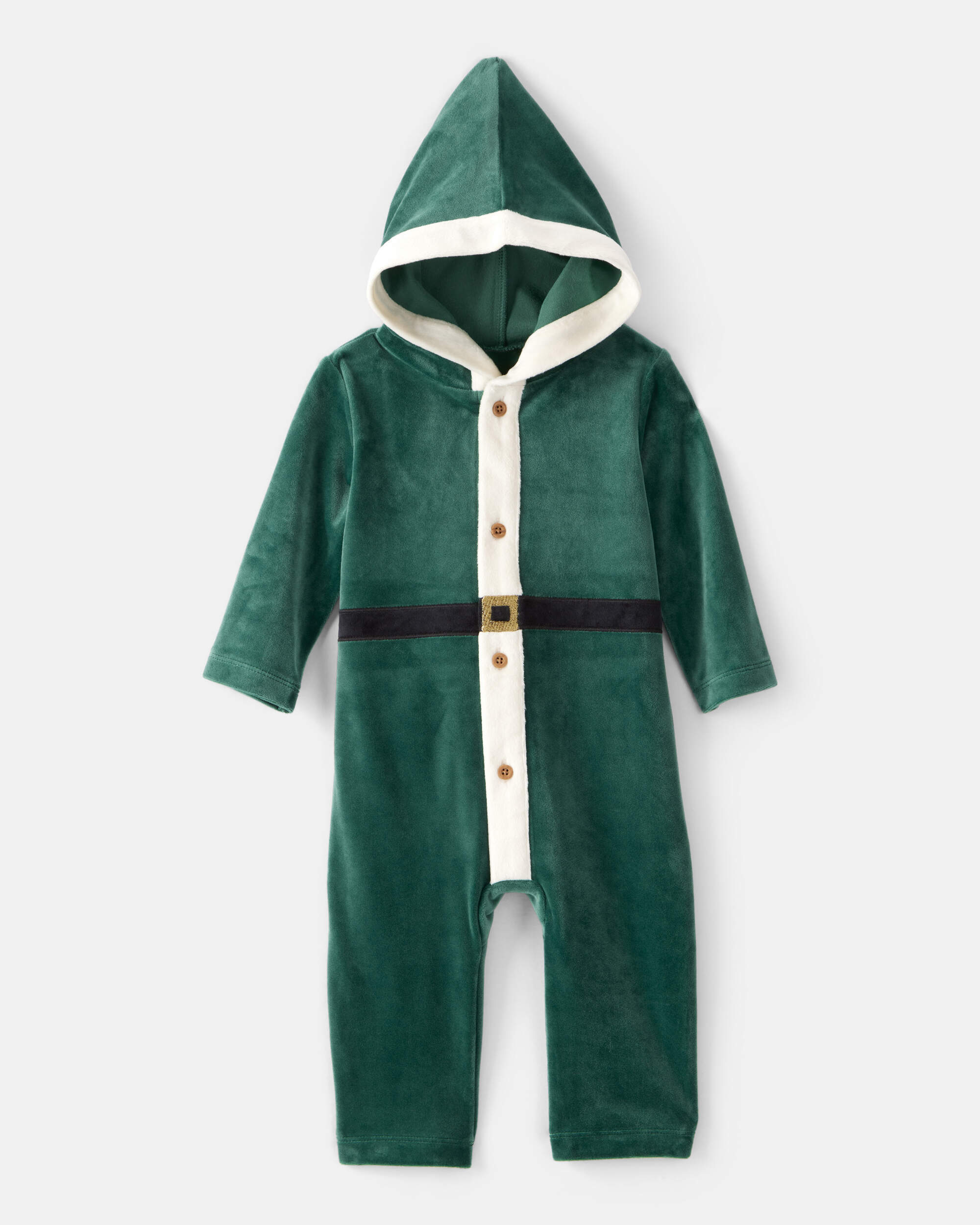 Baby Elf Hooded Jumpsuit - Green