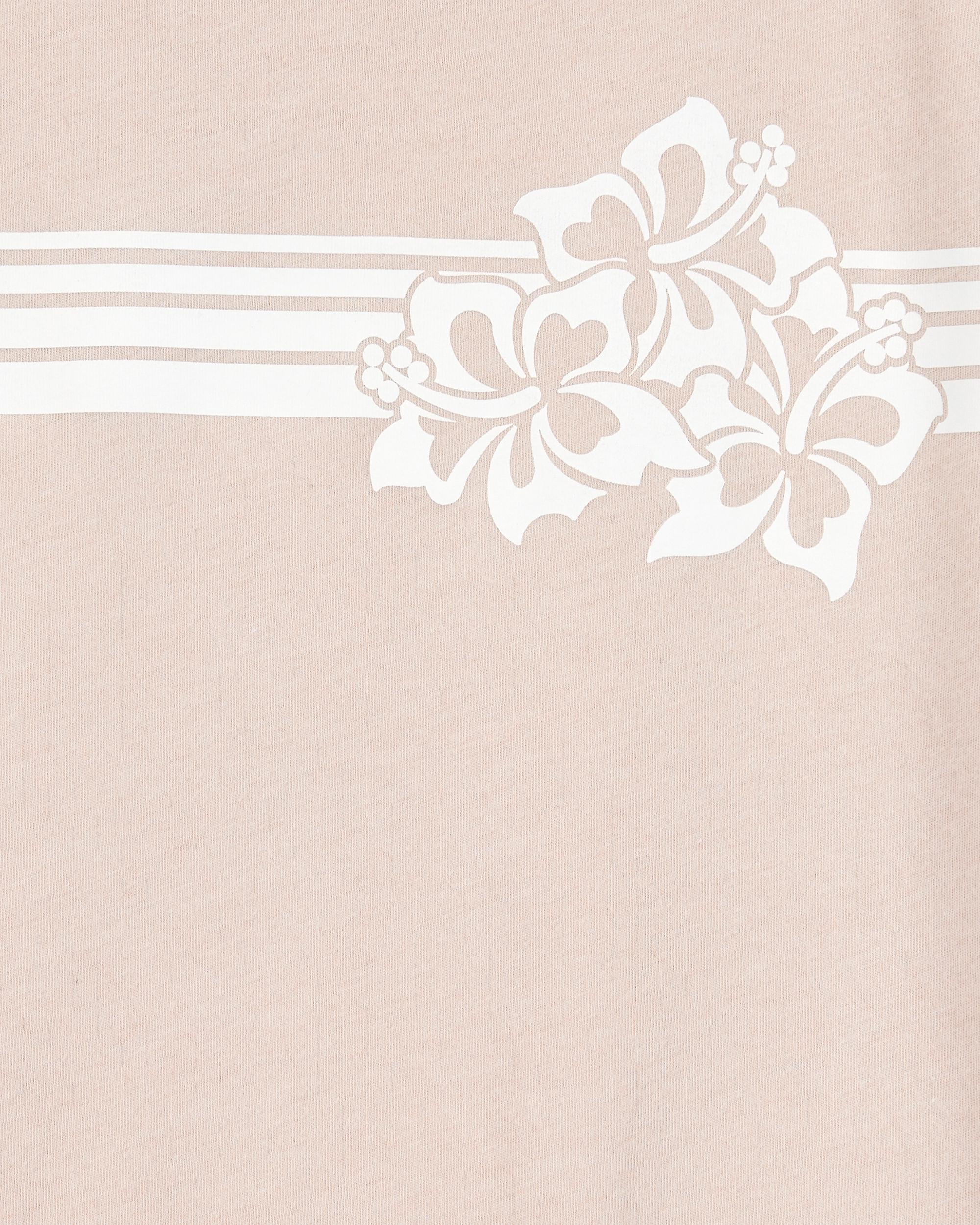 Boys Floral Short-Sleeve Graphic Tee - Khaki