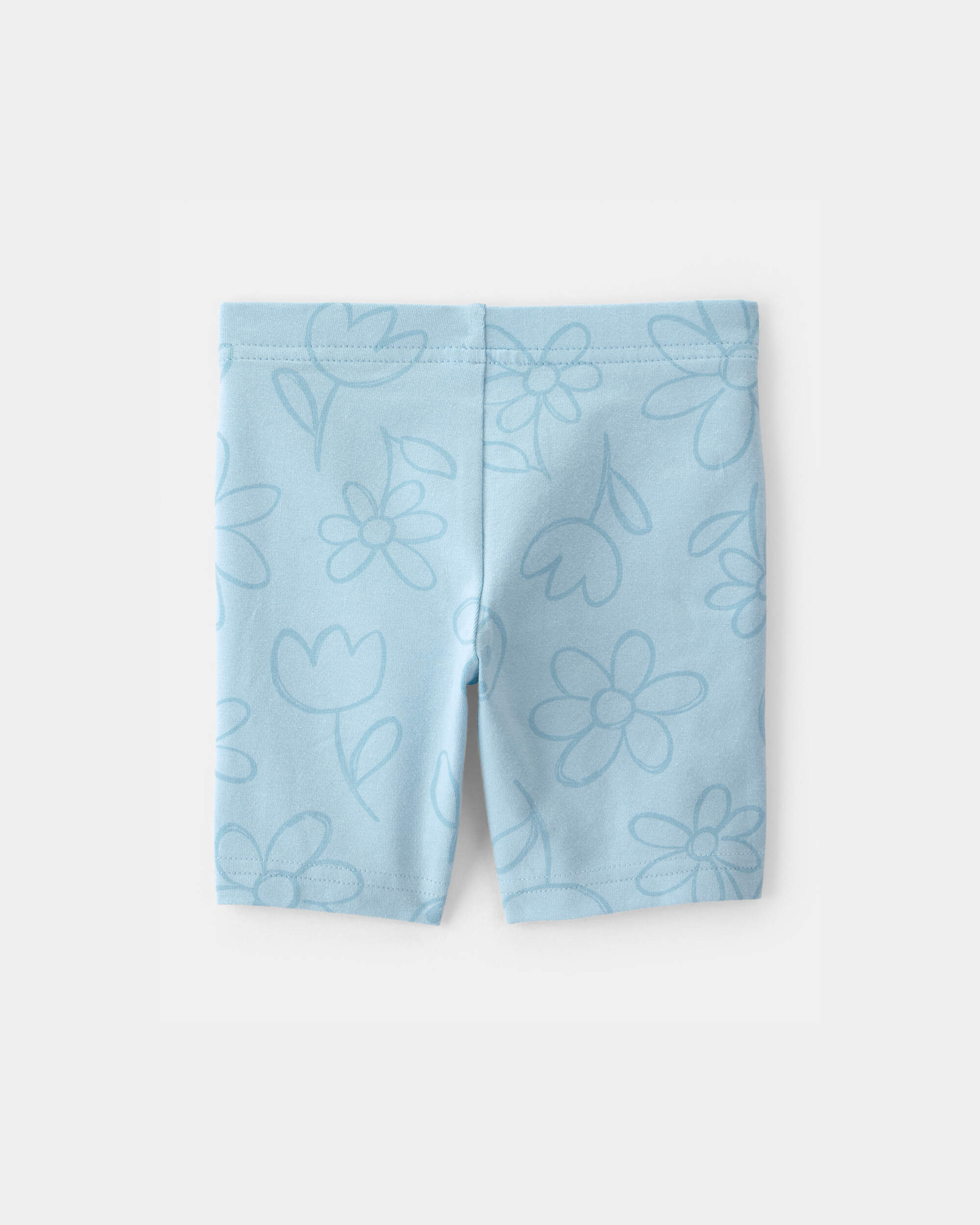 Toddler Girl Floral Ladybug Bike Shorts - Blue
