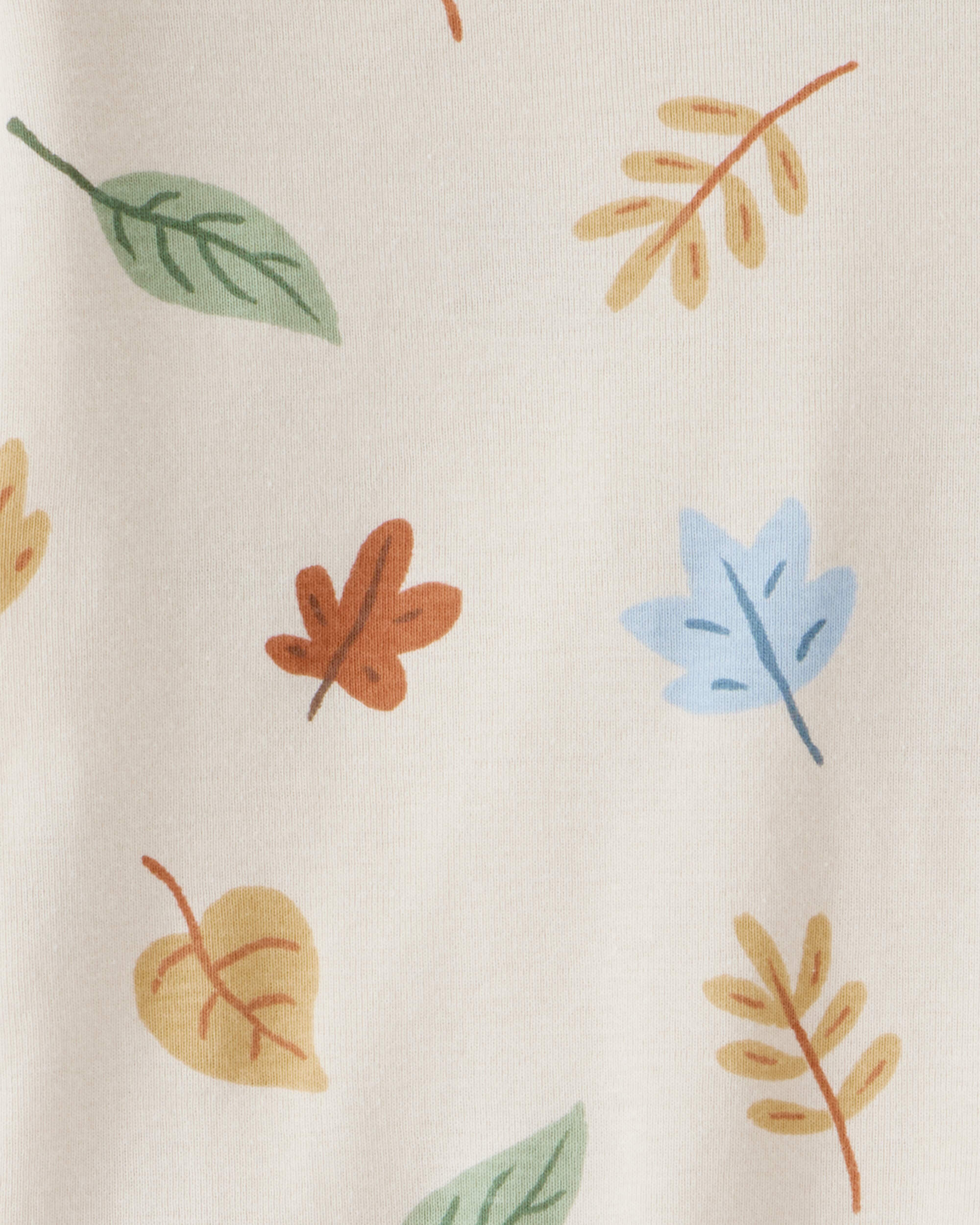 Toddler Organic Cotton Pyjamas Autumn Leaves Print