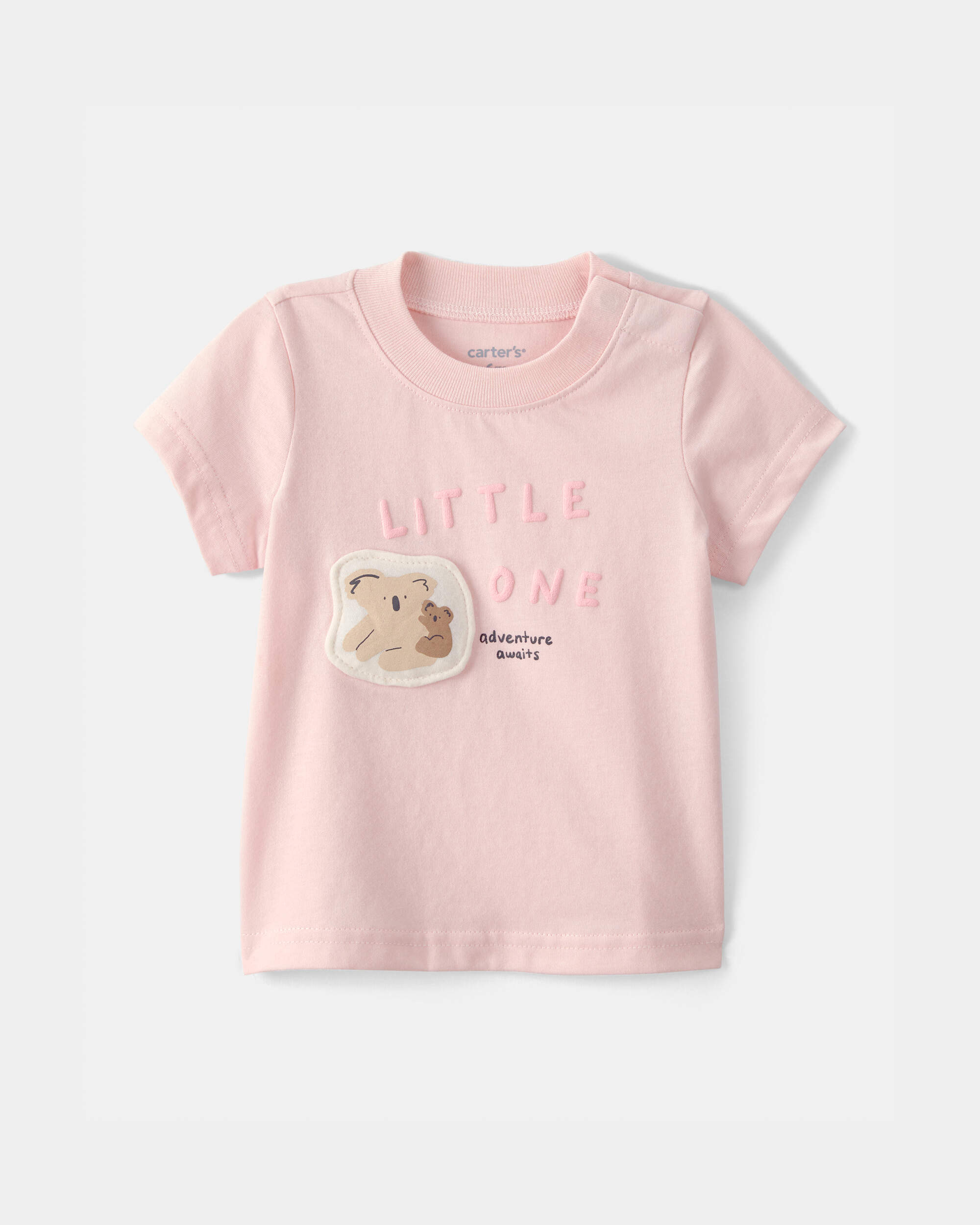 Baby Girl 'Little One' Koala Graphic Tee - Pink