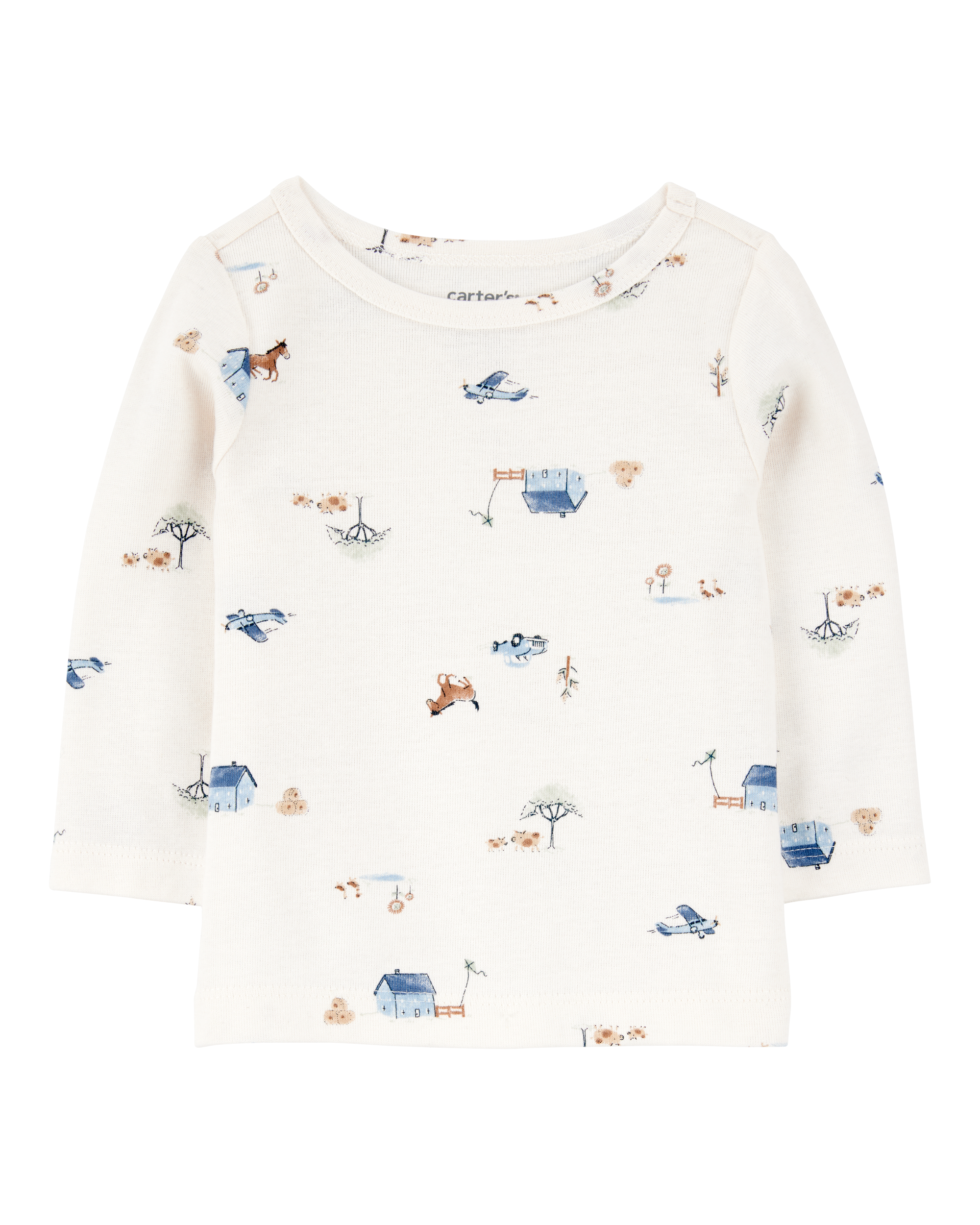 Baby 2-Piece Long-Sleeve Tee & Thermal Coverall Set