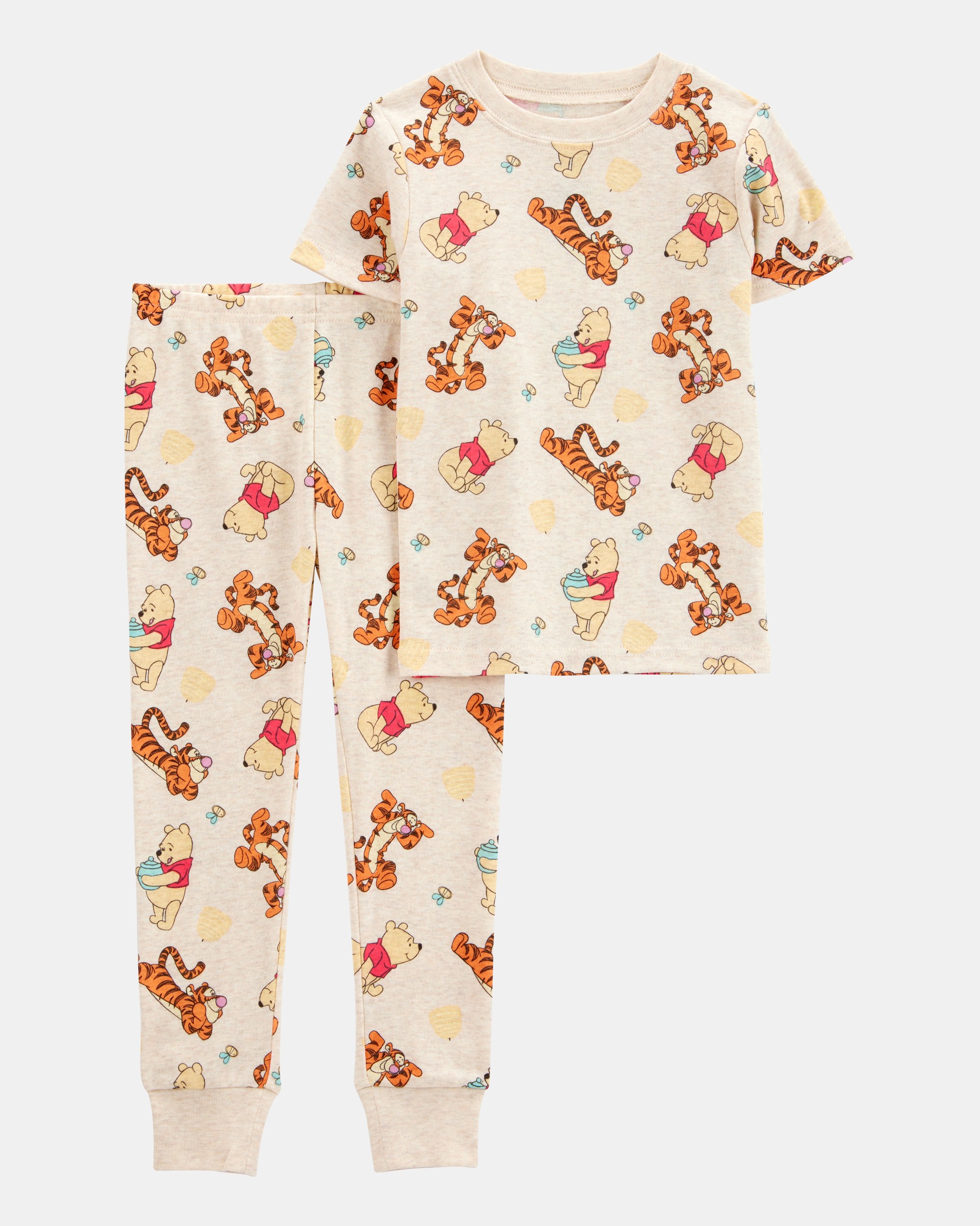 Toddler Boy Winnie The Pooh Snug Fit Cotton 2-Piece Pyjamas - Beige