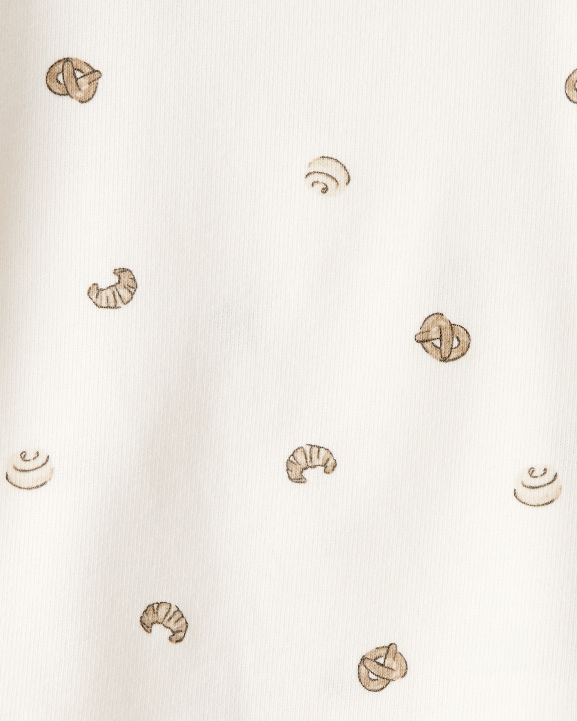 Baby Boy Pastry Print Long-Sleeve Tee - Cream