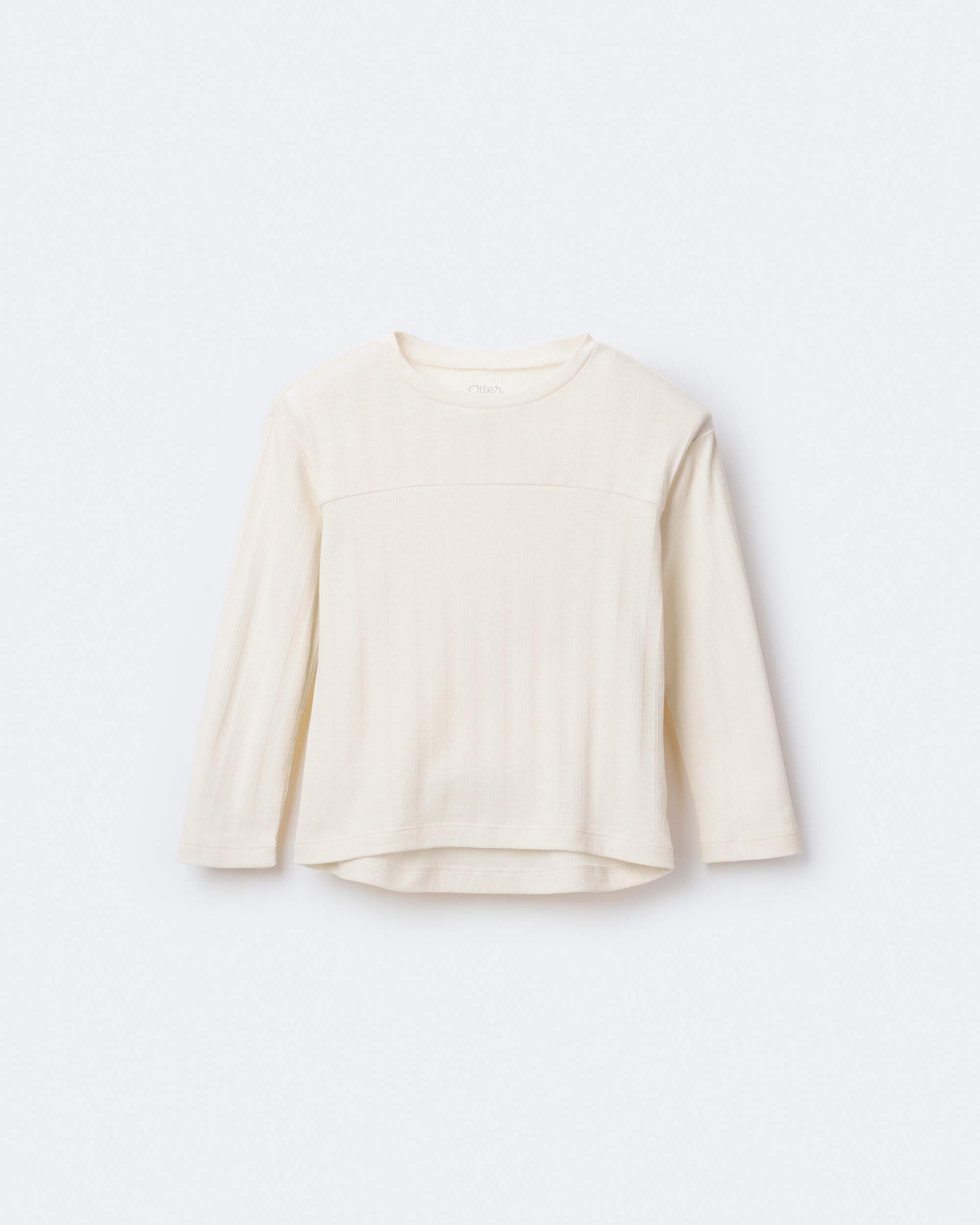 Toddler Girl Pointelle Long-Sleeve Top - Cream