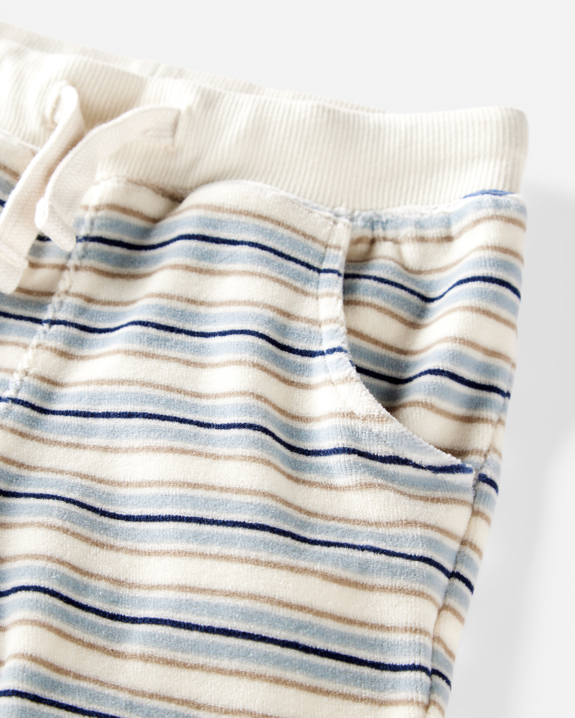 Baby 2-Piece Organic Cotton Velour Set Stripes