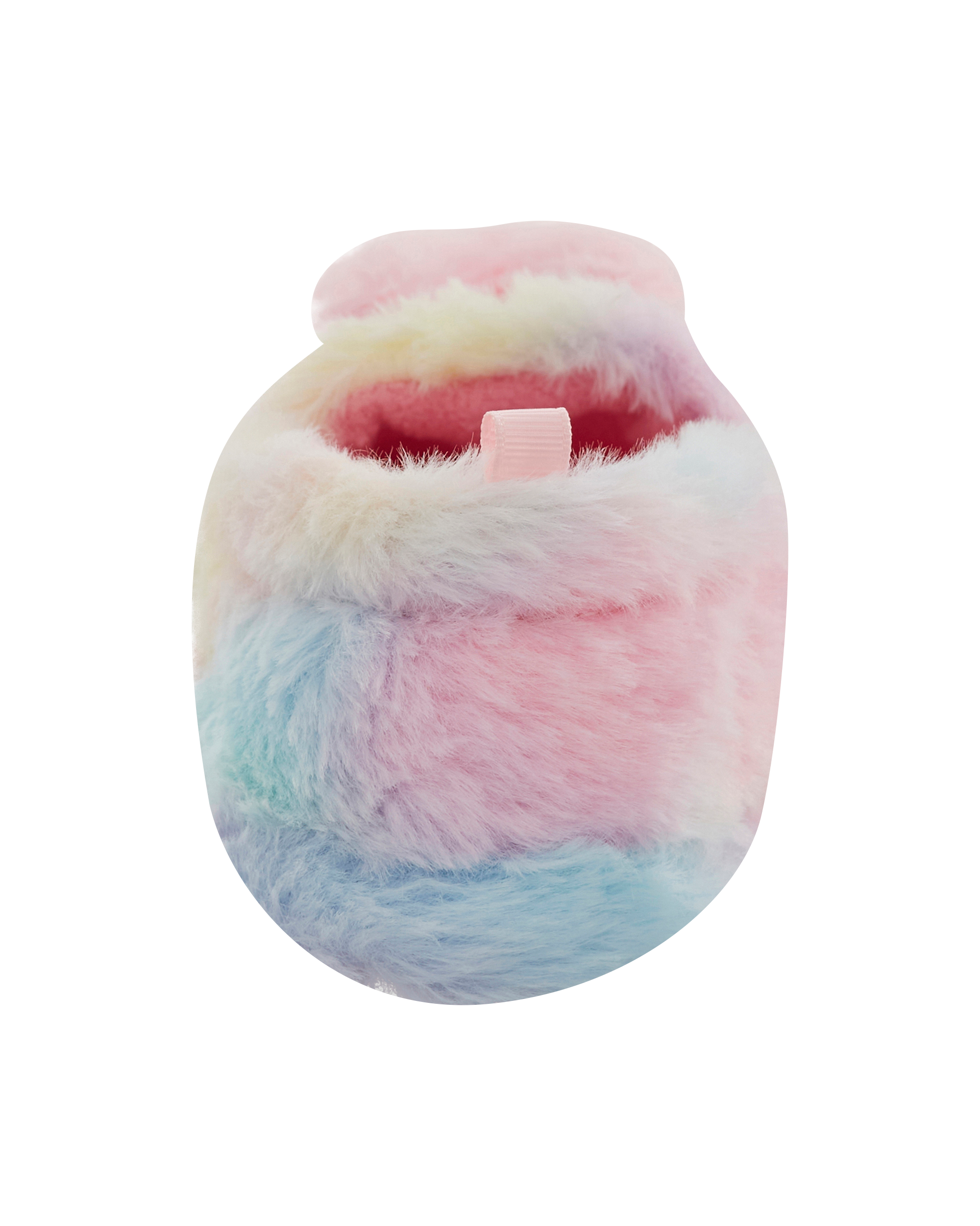 Rainbow Heart Faux Fur Loafer Slippers