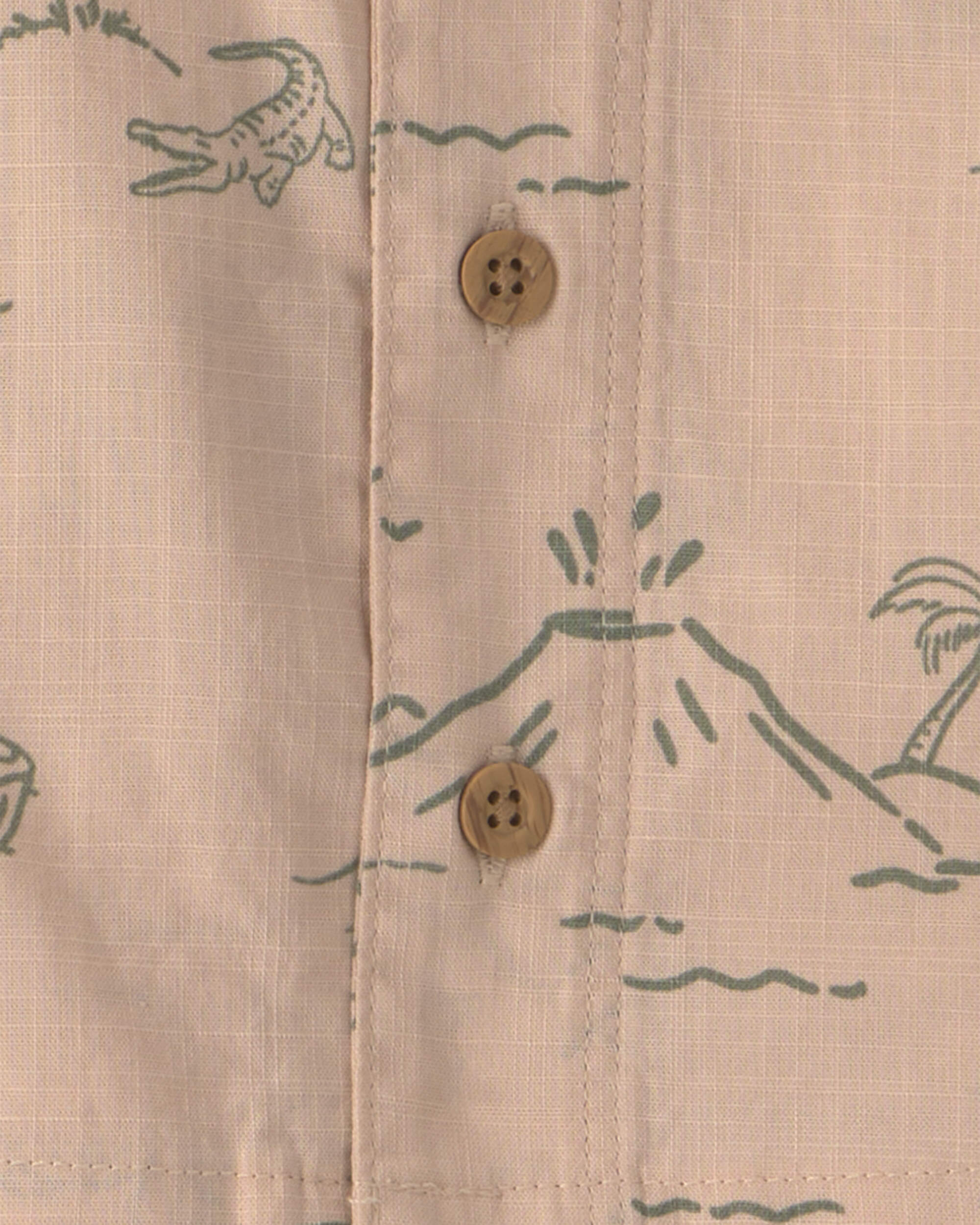 Baby Boy 2-Piece Volcano Beach Top & Short Set - Tan