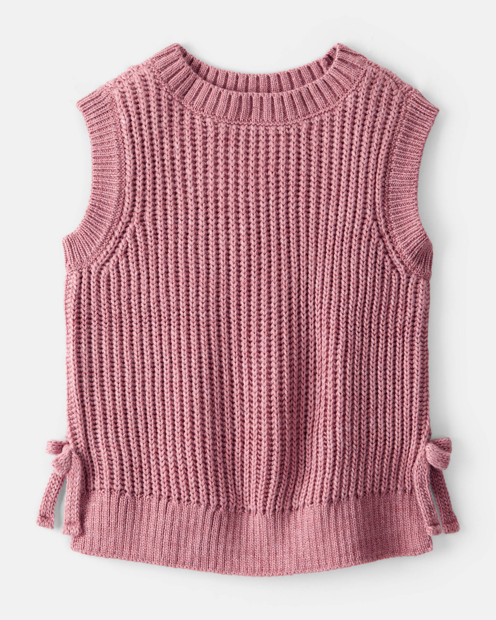 Toddler Girl Sleeveless Sweater Top - Pink