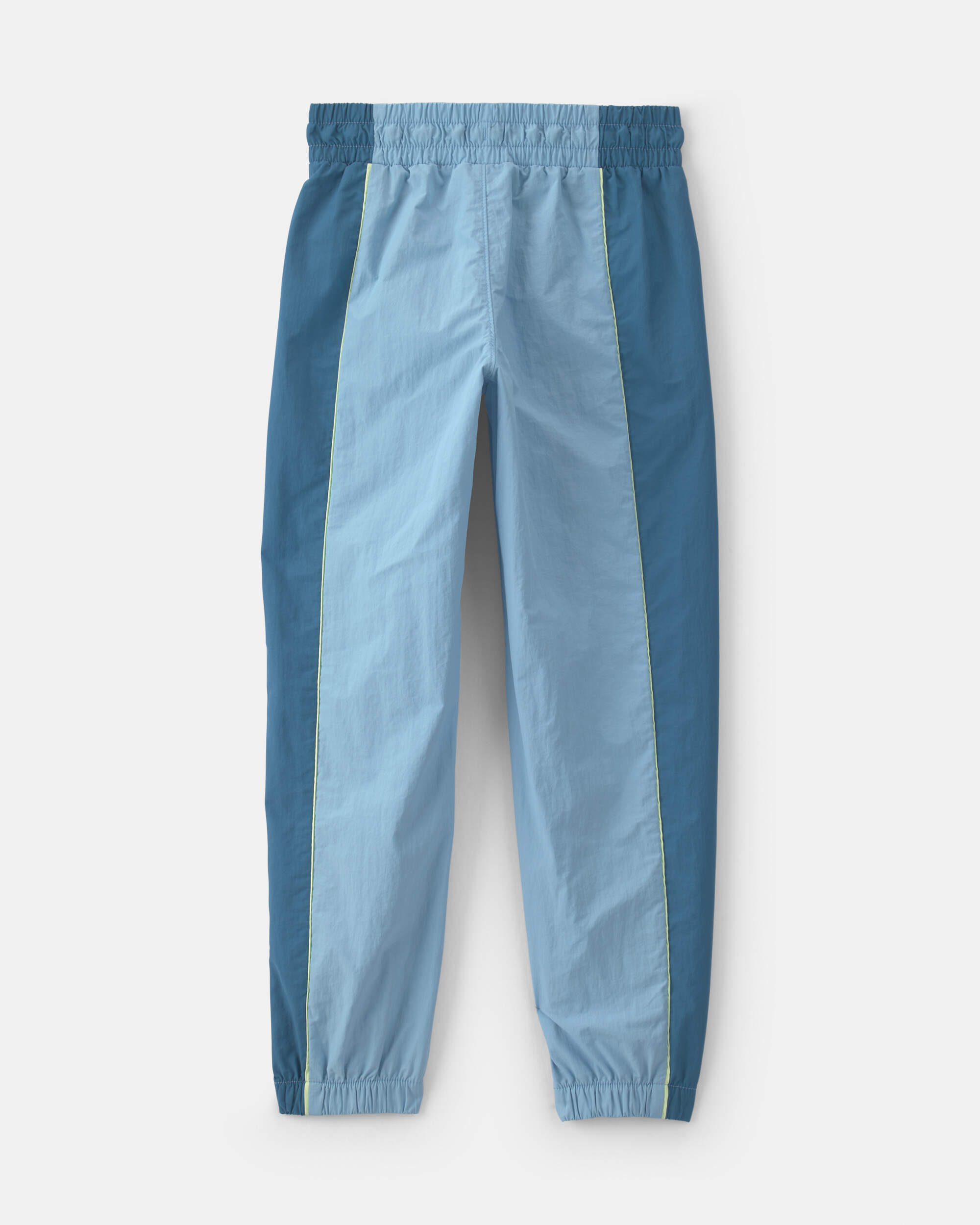 Girls Striped Drawstring Joggers - Blue