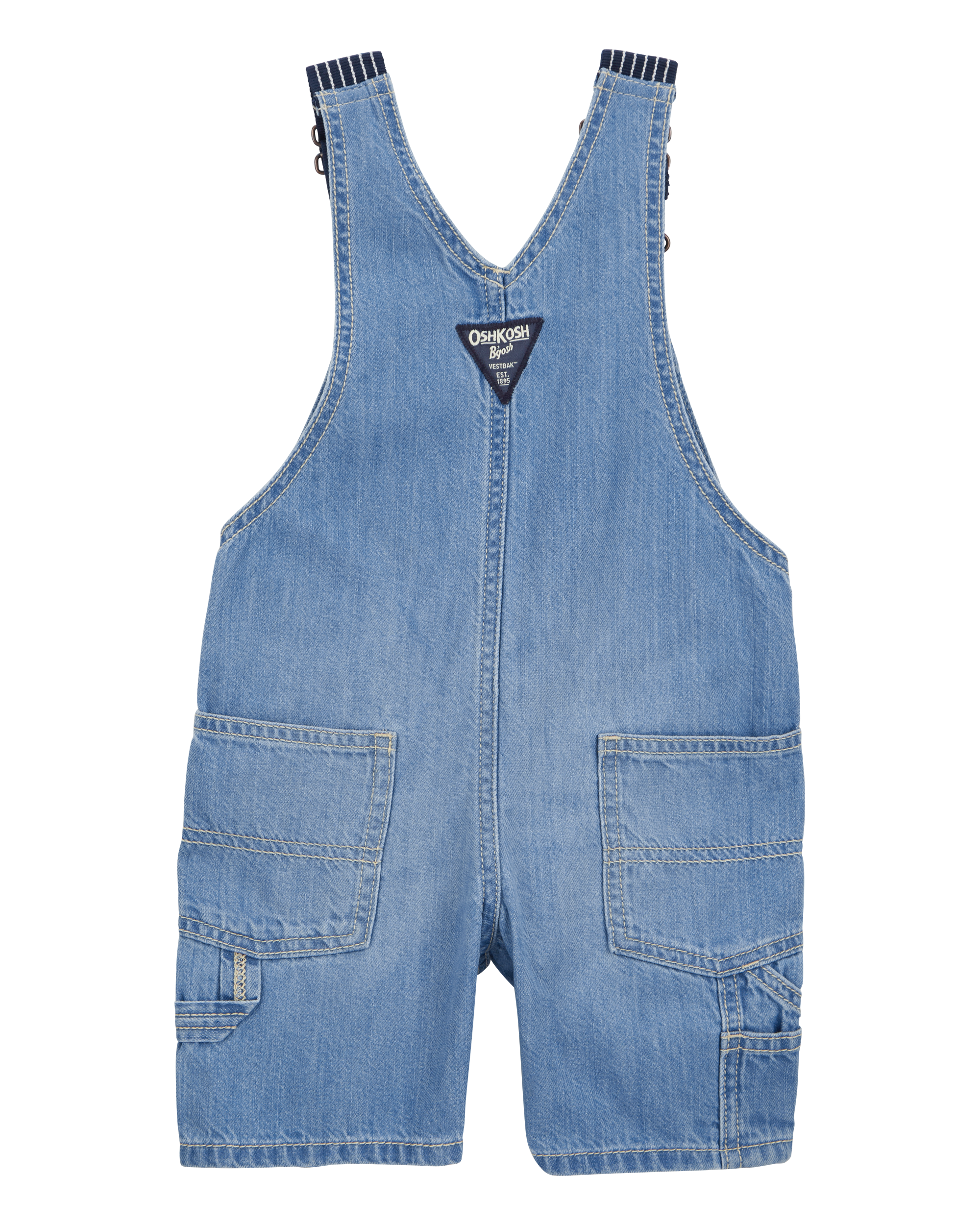 Toddler Denim Shortalls: Hickory Stripe Strap Remix | Carter's