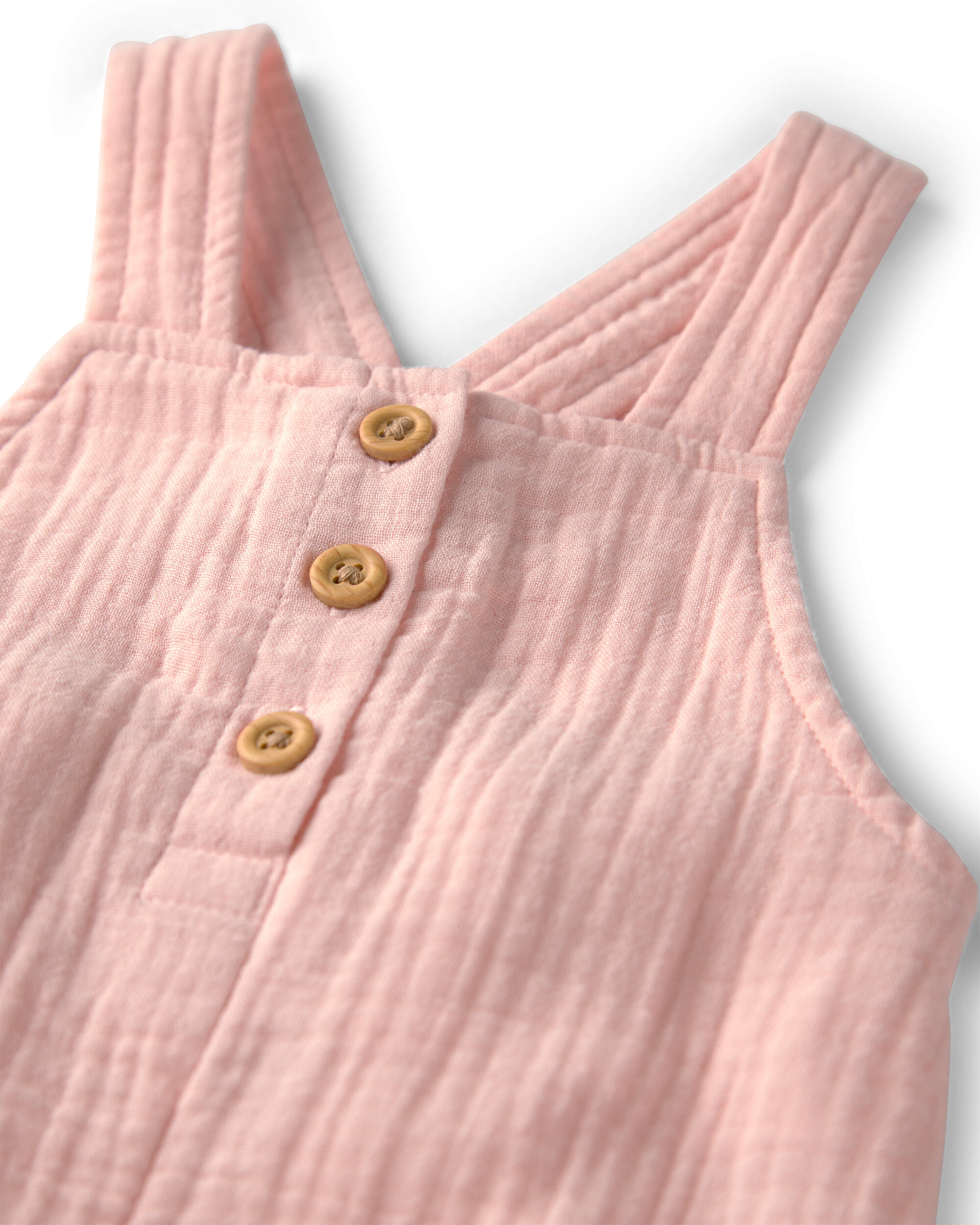 Baby Girl Organic Cotton Gauze Overalls