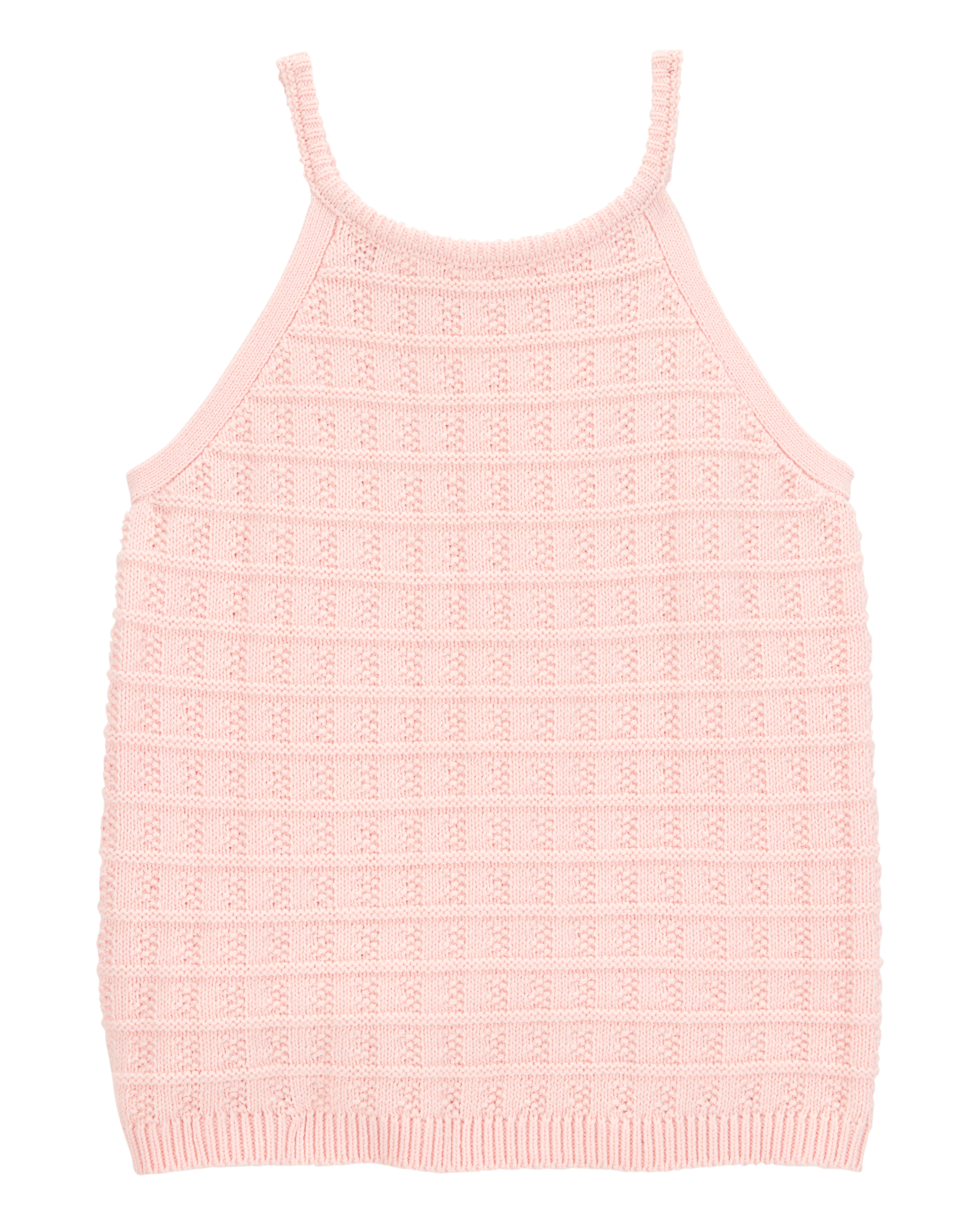 Kid Pink Knit Tank Top