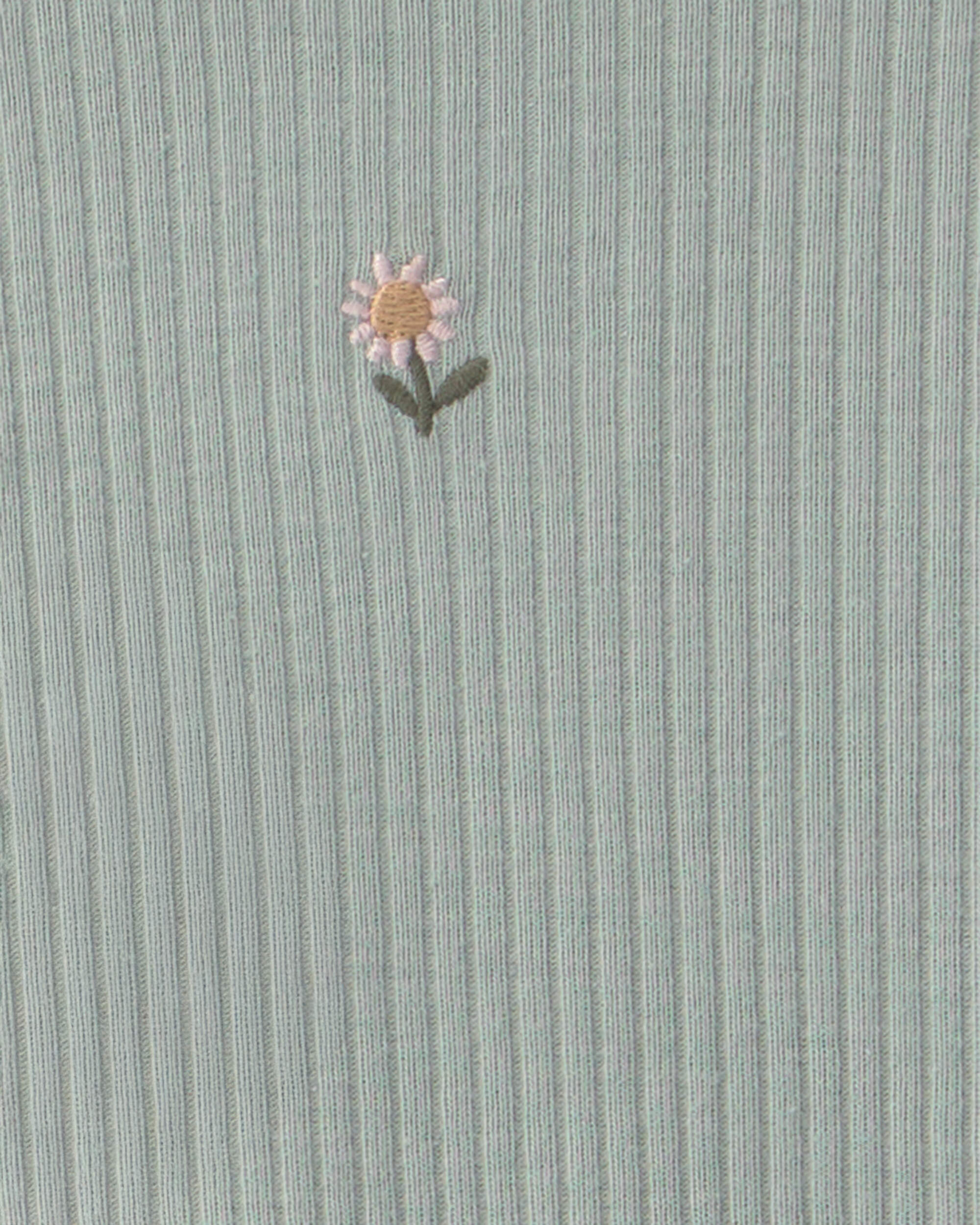 Baby Girl 3-Piece Floral Bodysuit & Pant Set - Green/Ivory