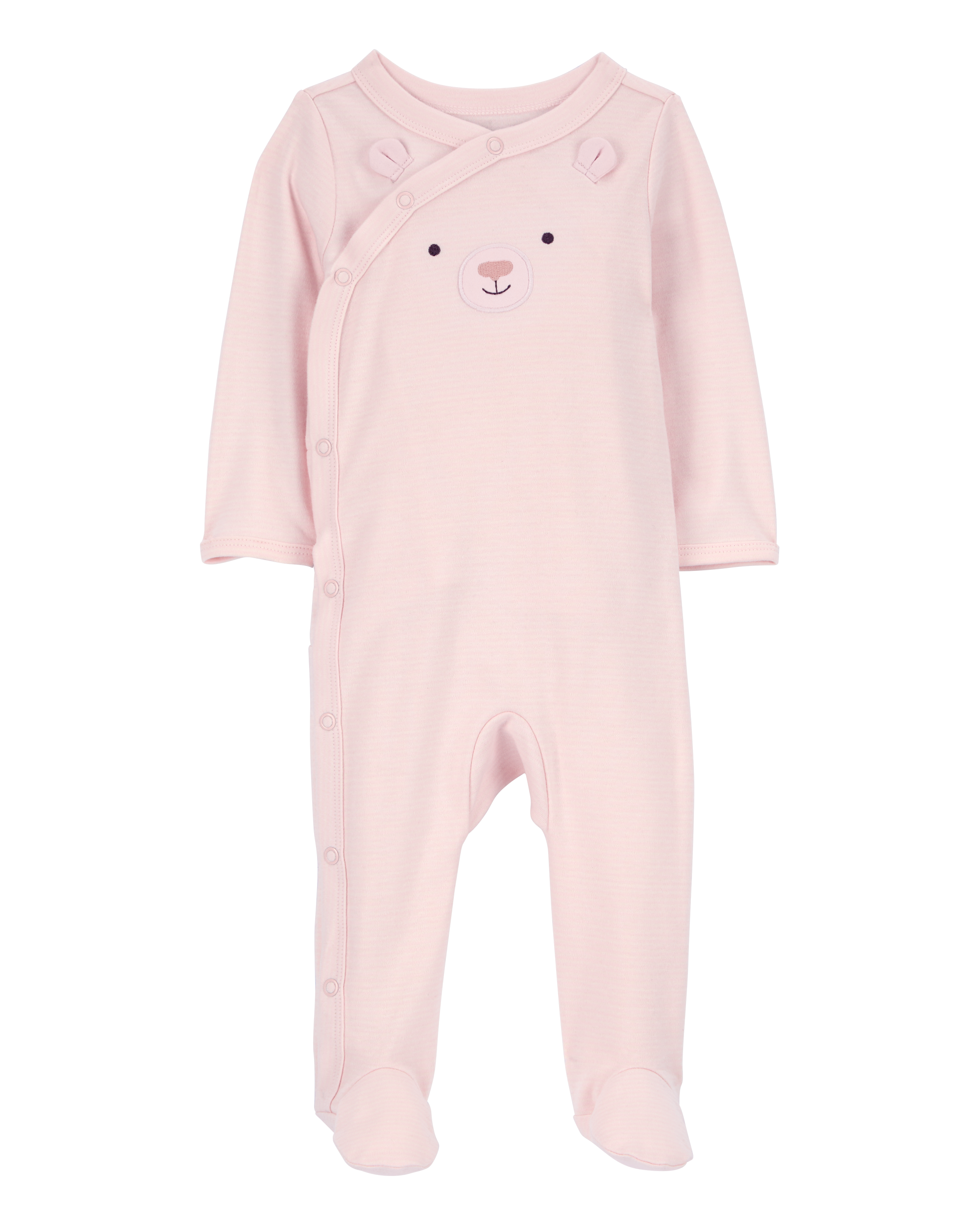 Baby Bear Snap-Up Cotton Sleeper Pyjamas
