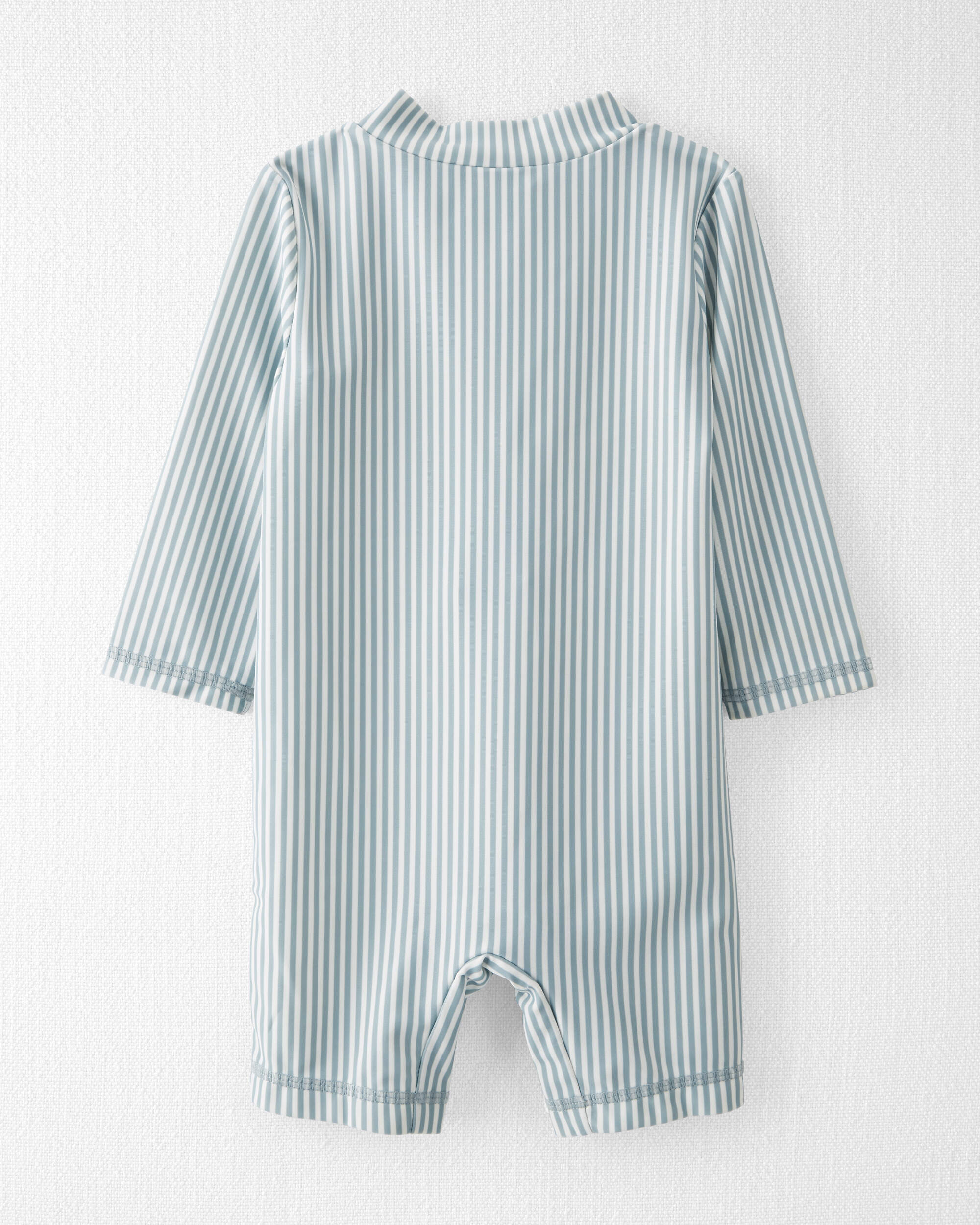 Baby Boy Recycled Long-Sleeve Rashguard Romper Stripes