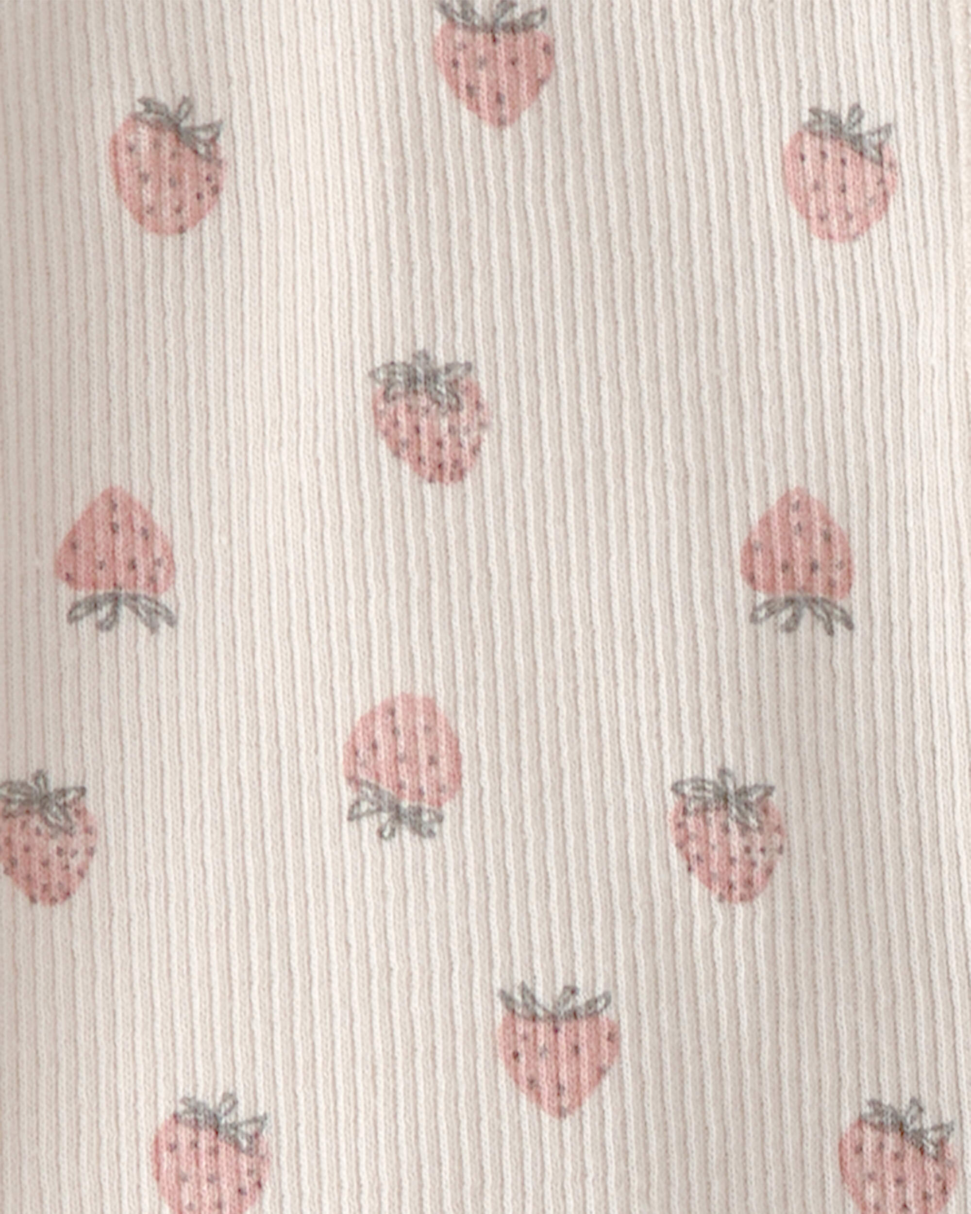 Baby Girl Organic Cotton Sleep & Play Pyjama Strawberry-Print