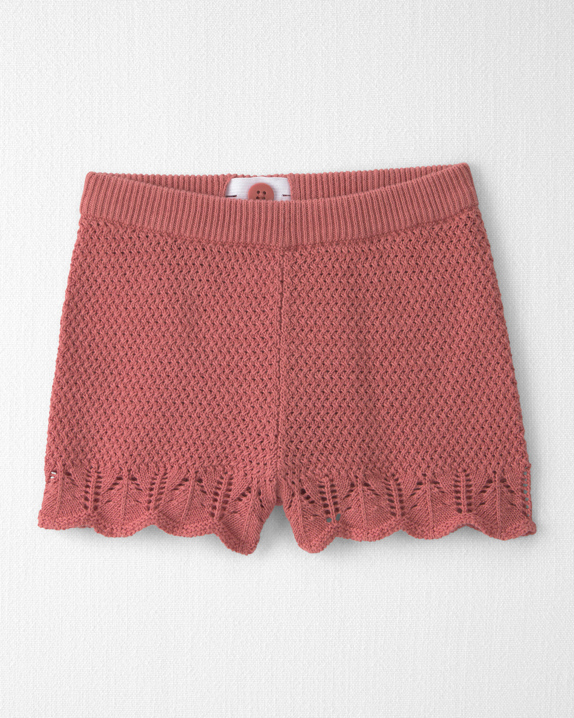 Baby Girl 2-Piece Organic Cotton Knit Top & Short Set