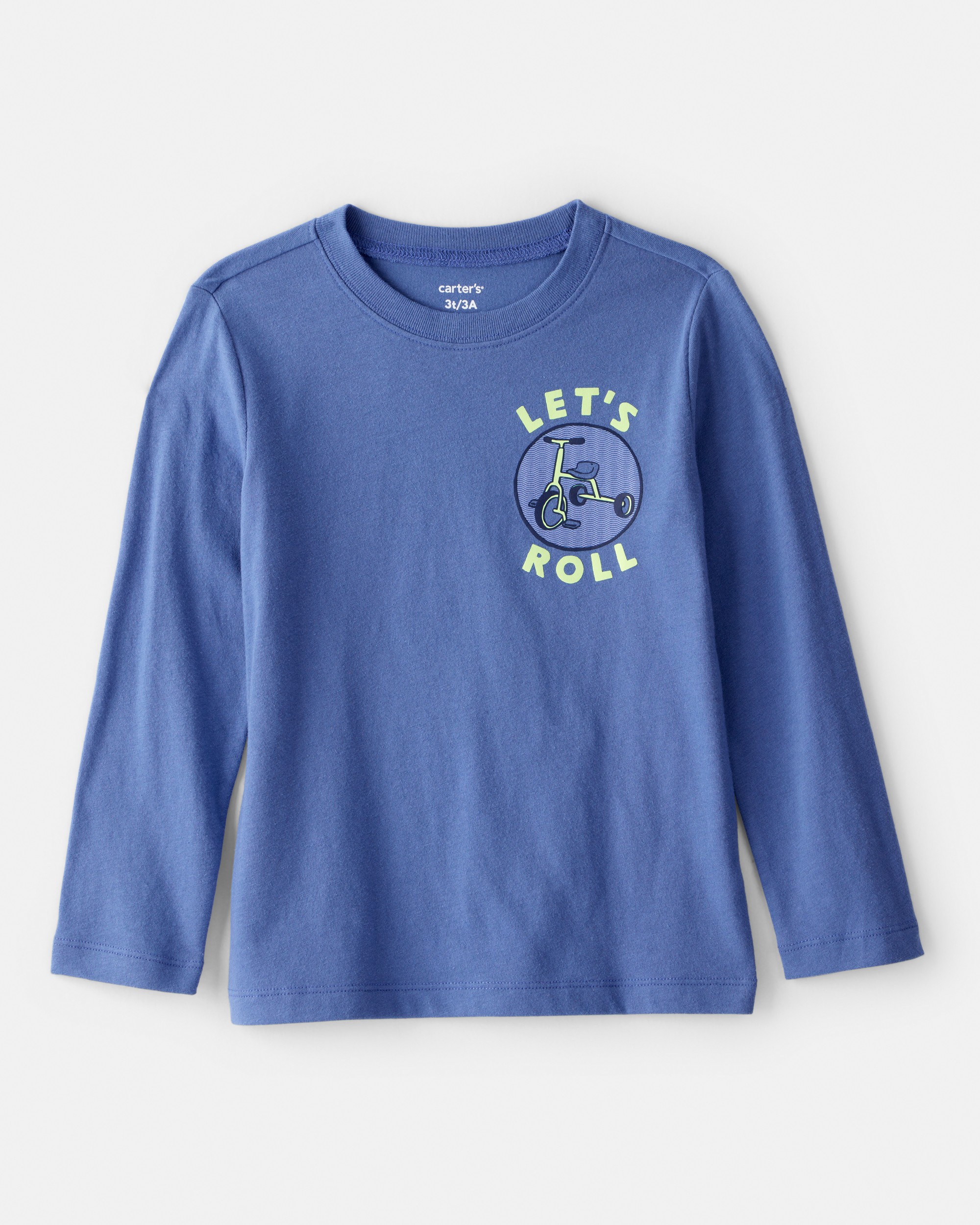 Toddler Boy Bicycle Long-Sleeve Graphic Tee - Blue