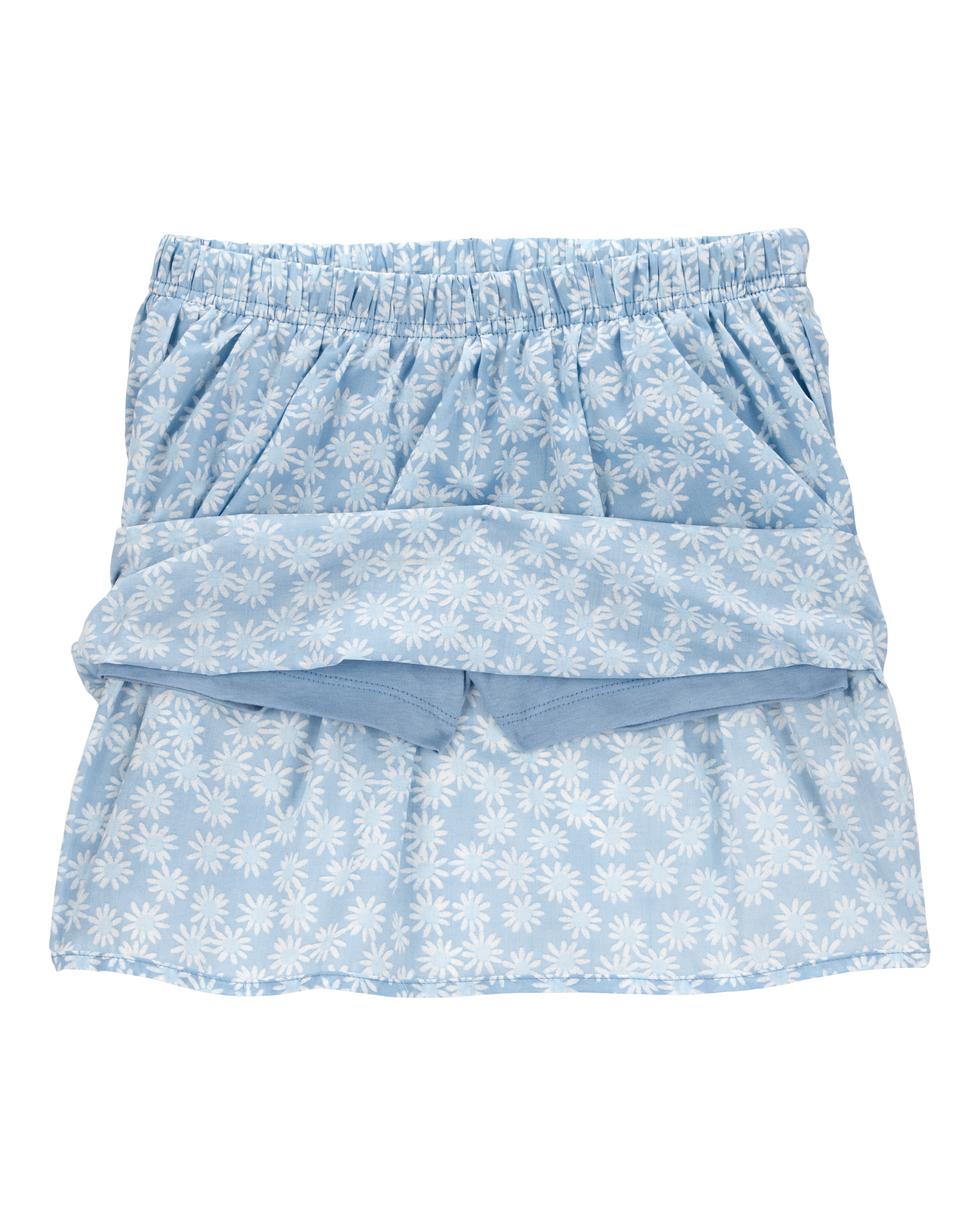 Kid 2-Piece Floral Skort Set - Blue