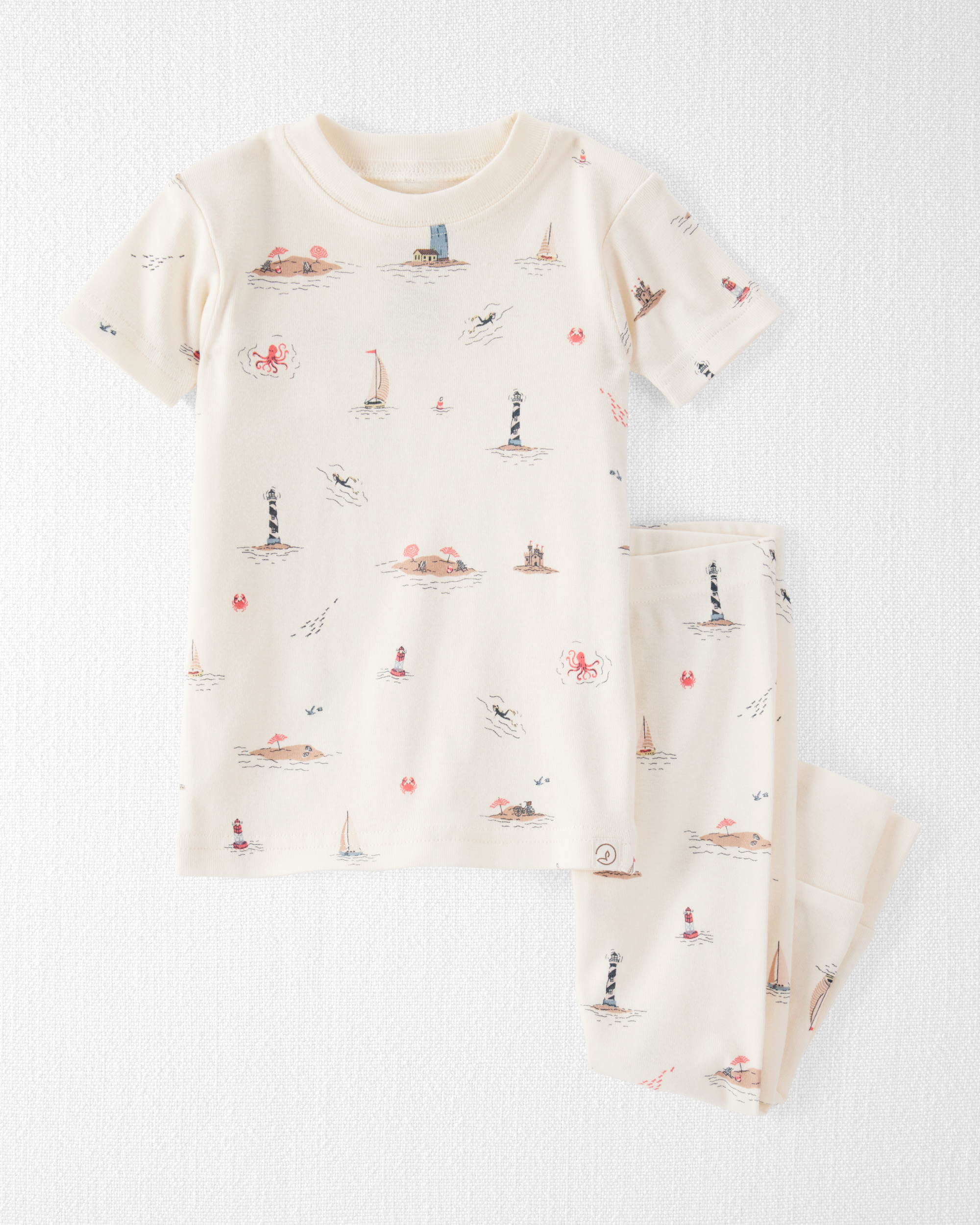 Baby Organic Cotton Payamas Coastal Print
