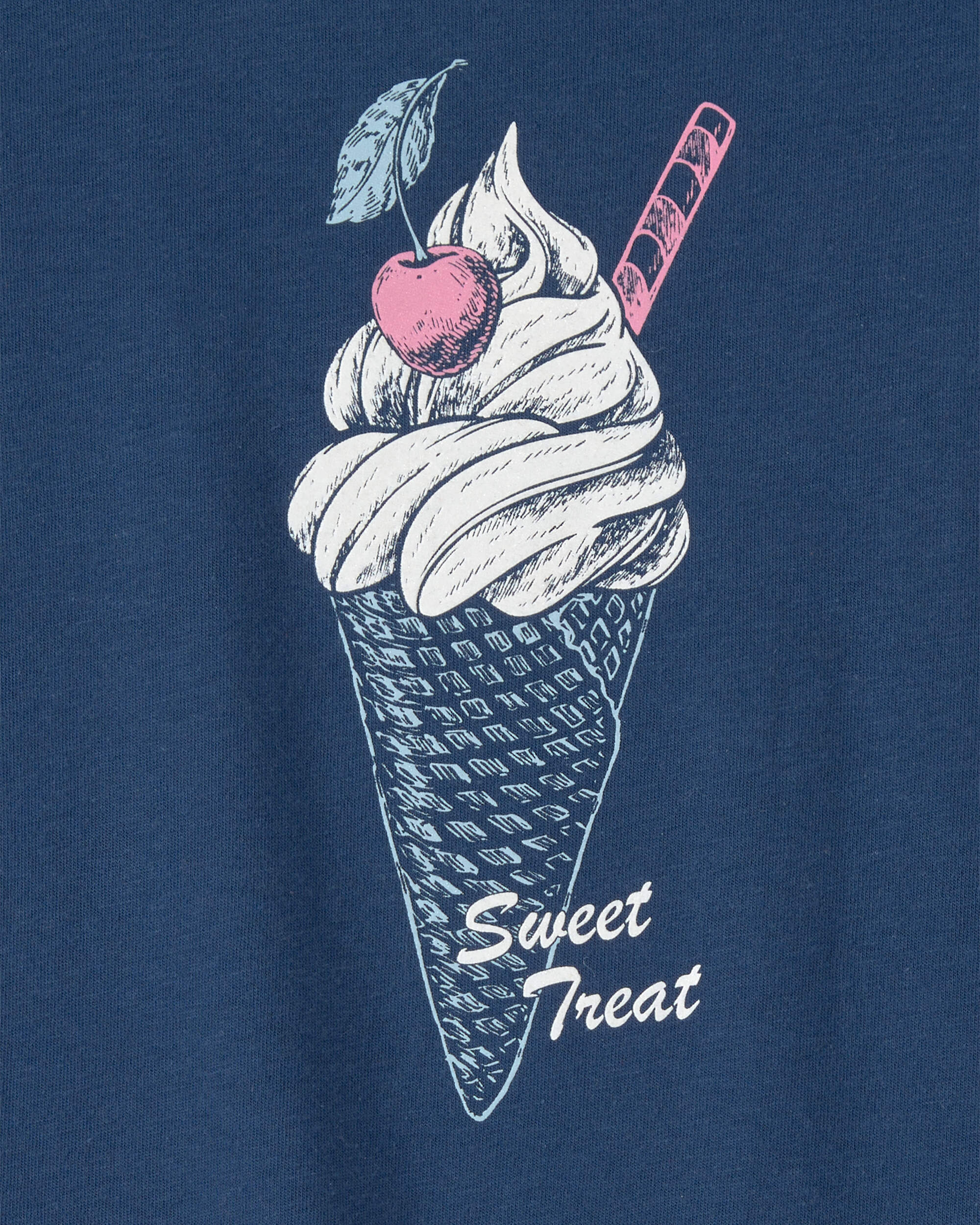 Girls Ice Cream Graphic Tee - Blue