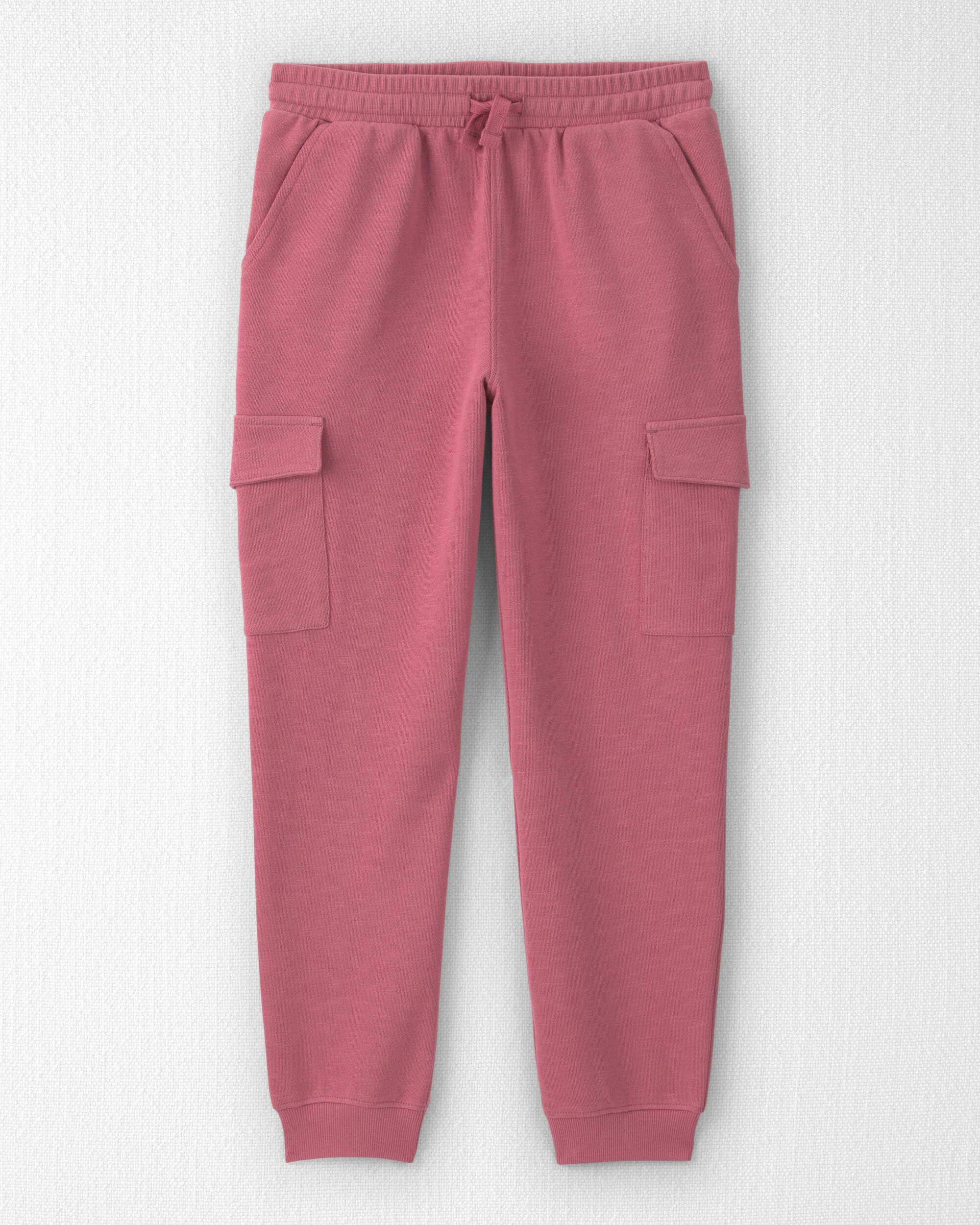 Girls Organic Cotton French Terry Cargo Pants