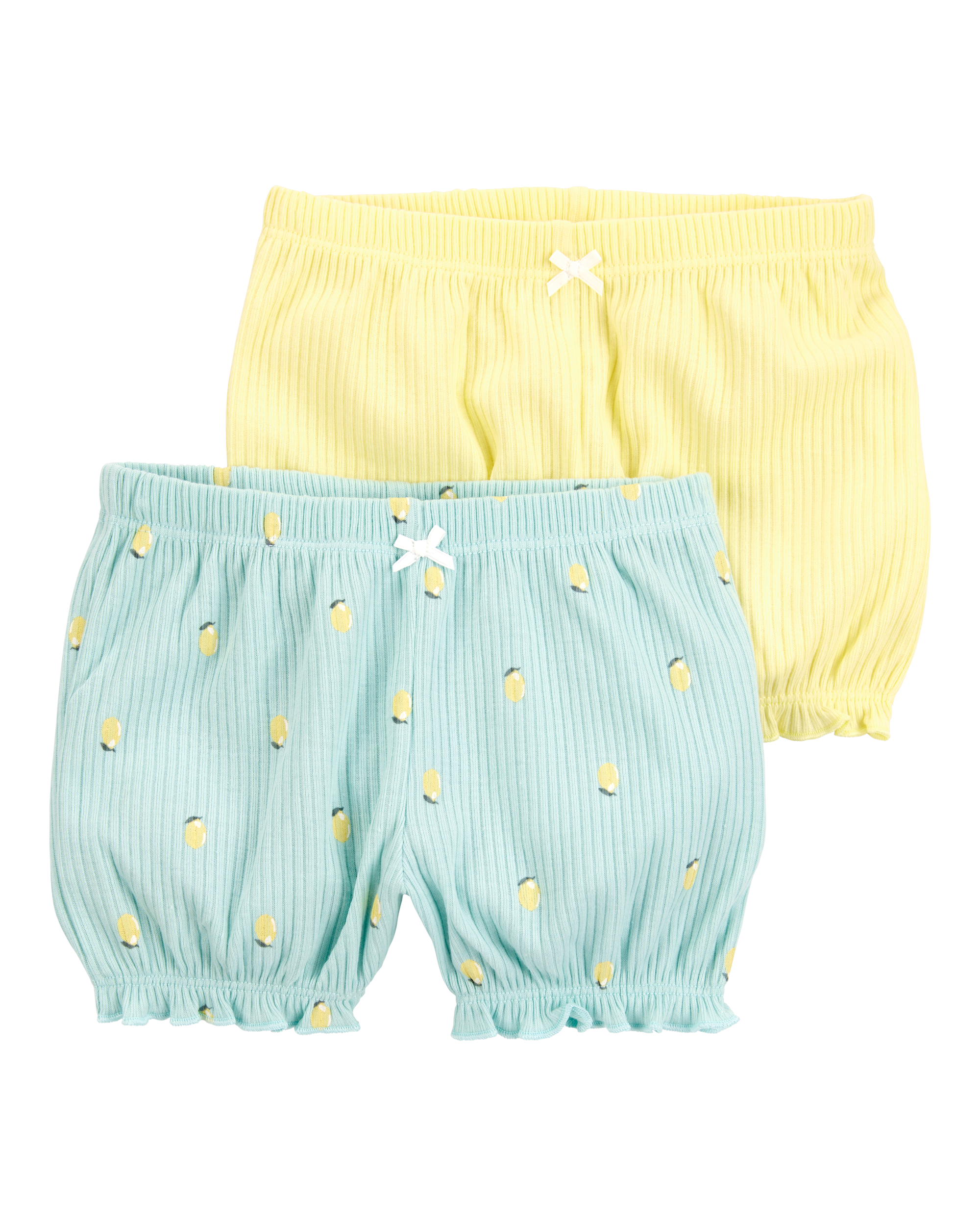Baby 2-Pack Pull-On Shorts - Blue/Yellow