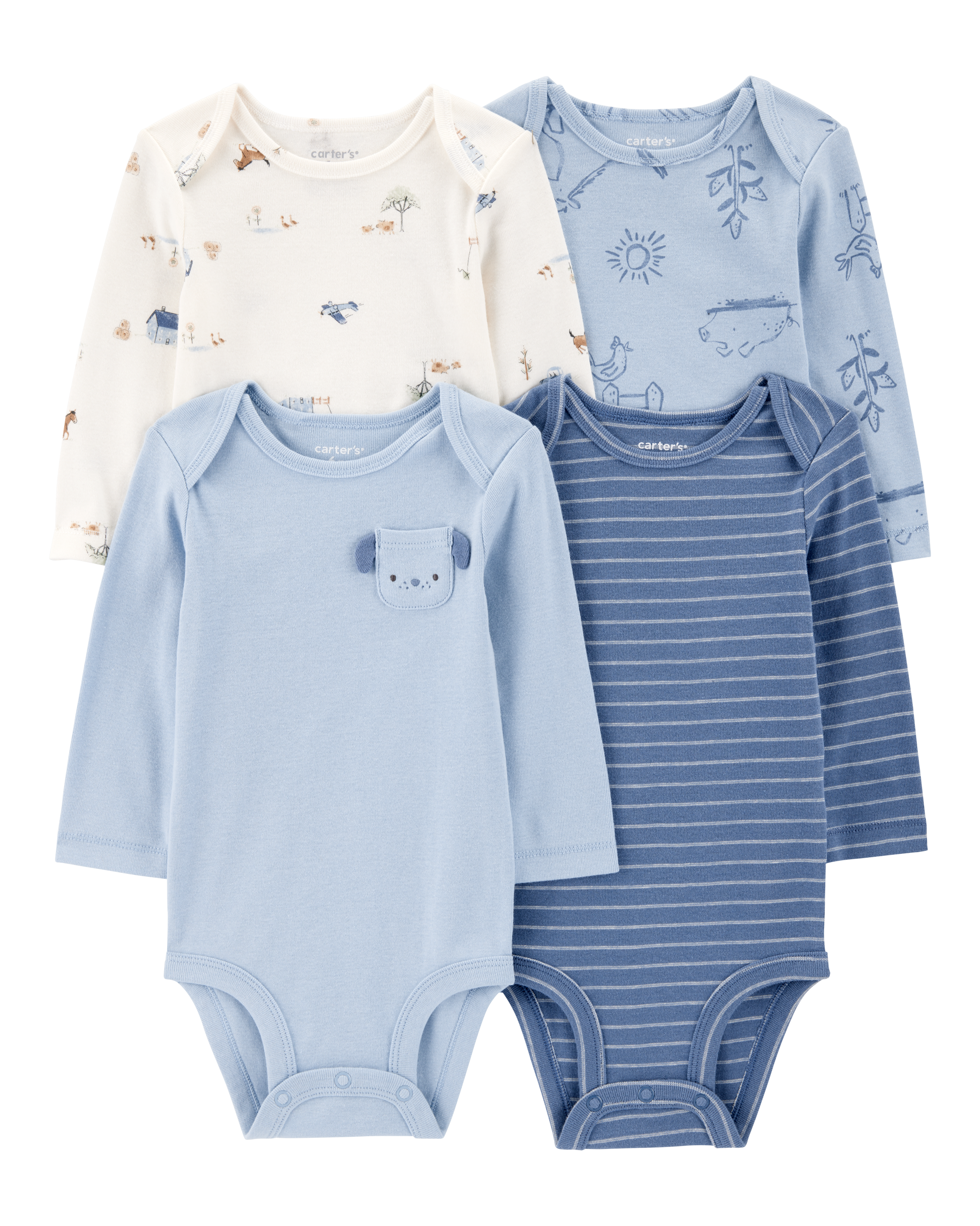 Baby 4-Pack Long-Sleeve Original Bodysuit