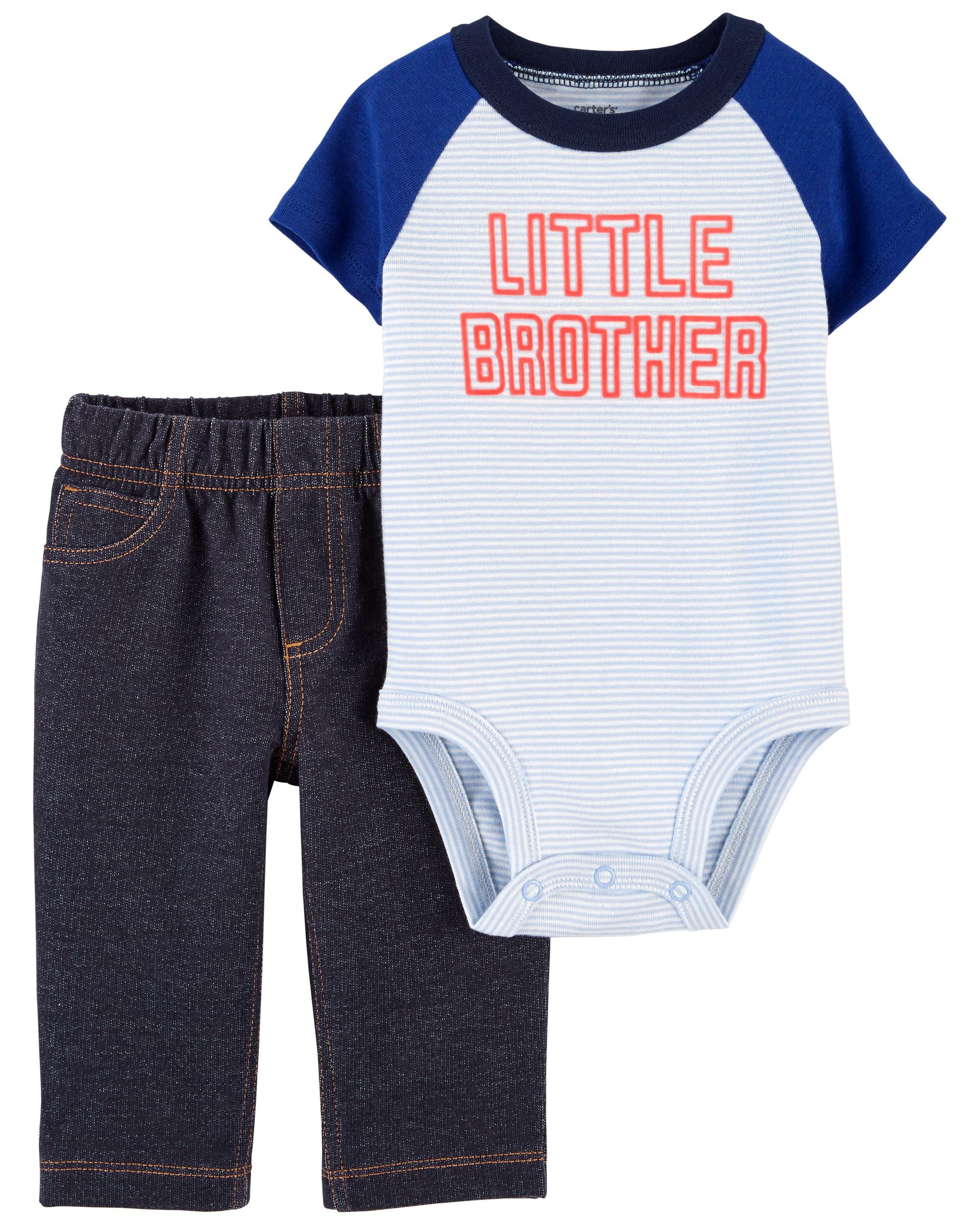 Multi 2 Piece Little Brother Bodysuit Pant Set Carter s Oshkosh