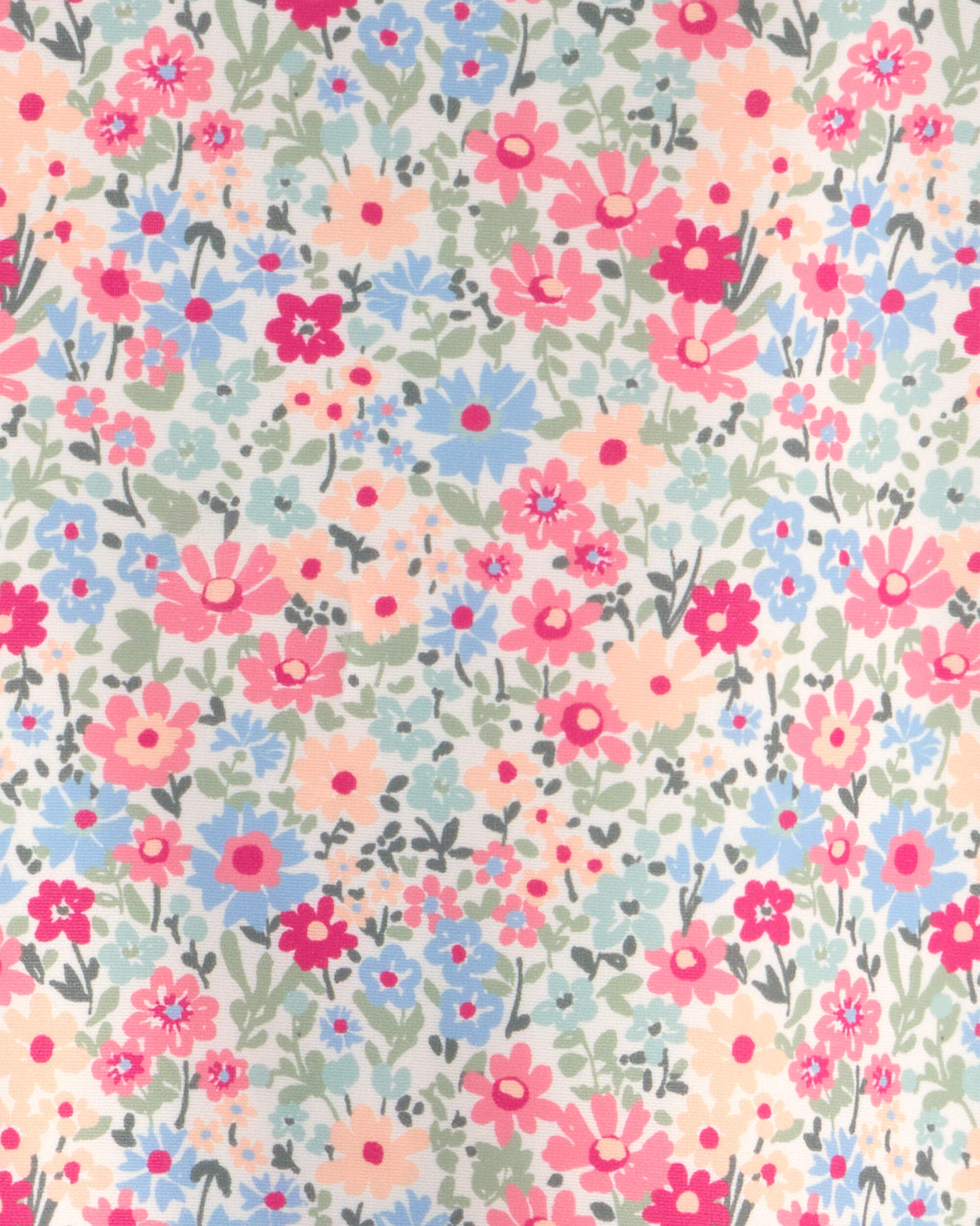 Toddler Girl Recycled Rashguard Swimsuit Meadow Mix Print