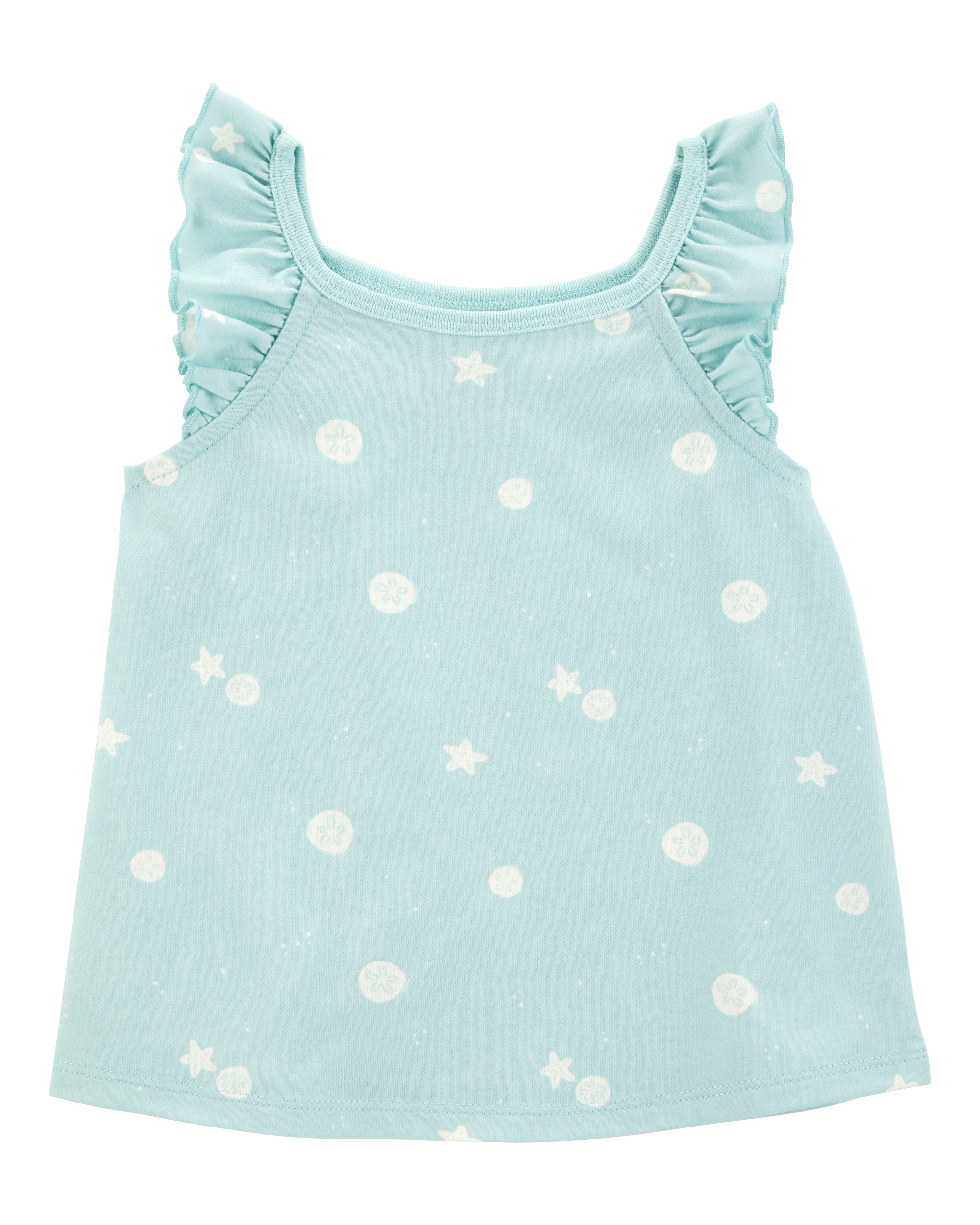 Baby Seashell Print Tank Top - Blue