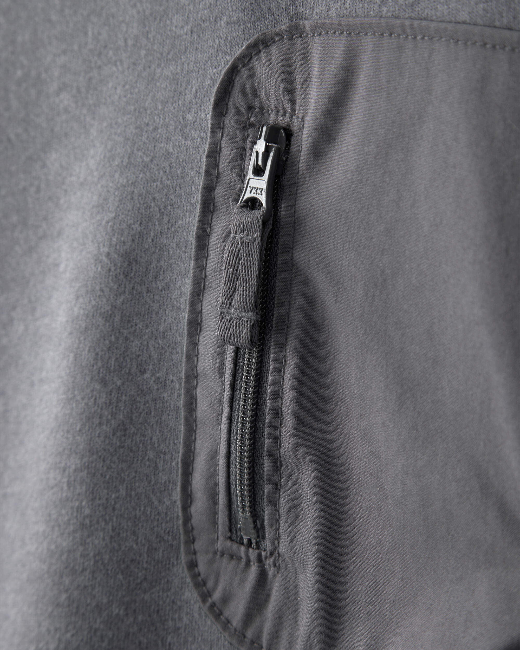 Toddler Boy French Terry Zipper Pullover Sweatshirt - Grey