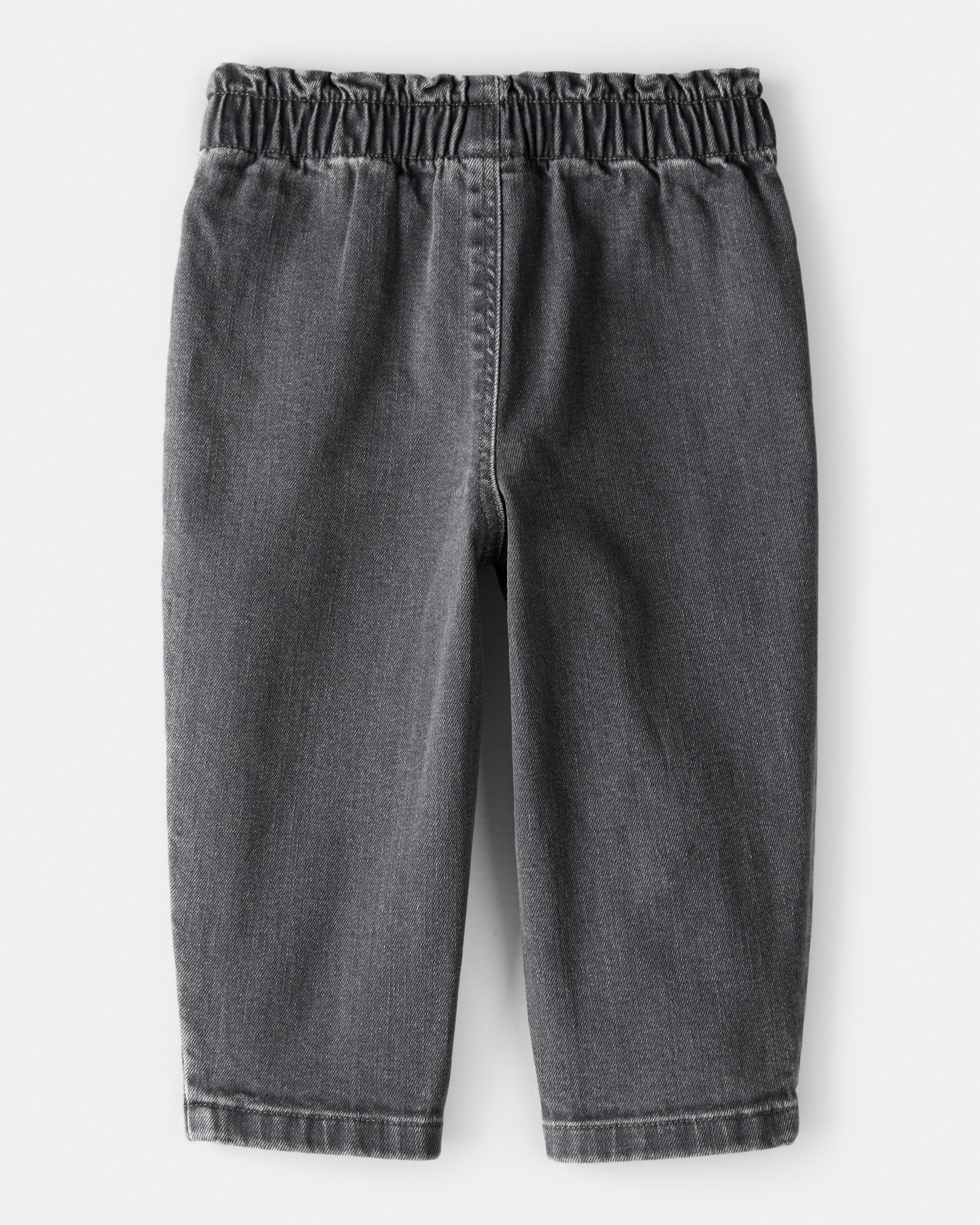 Baby Girl Heart Pocket Barrel Jeans - Black