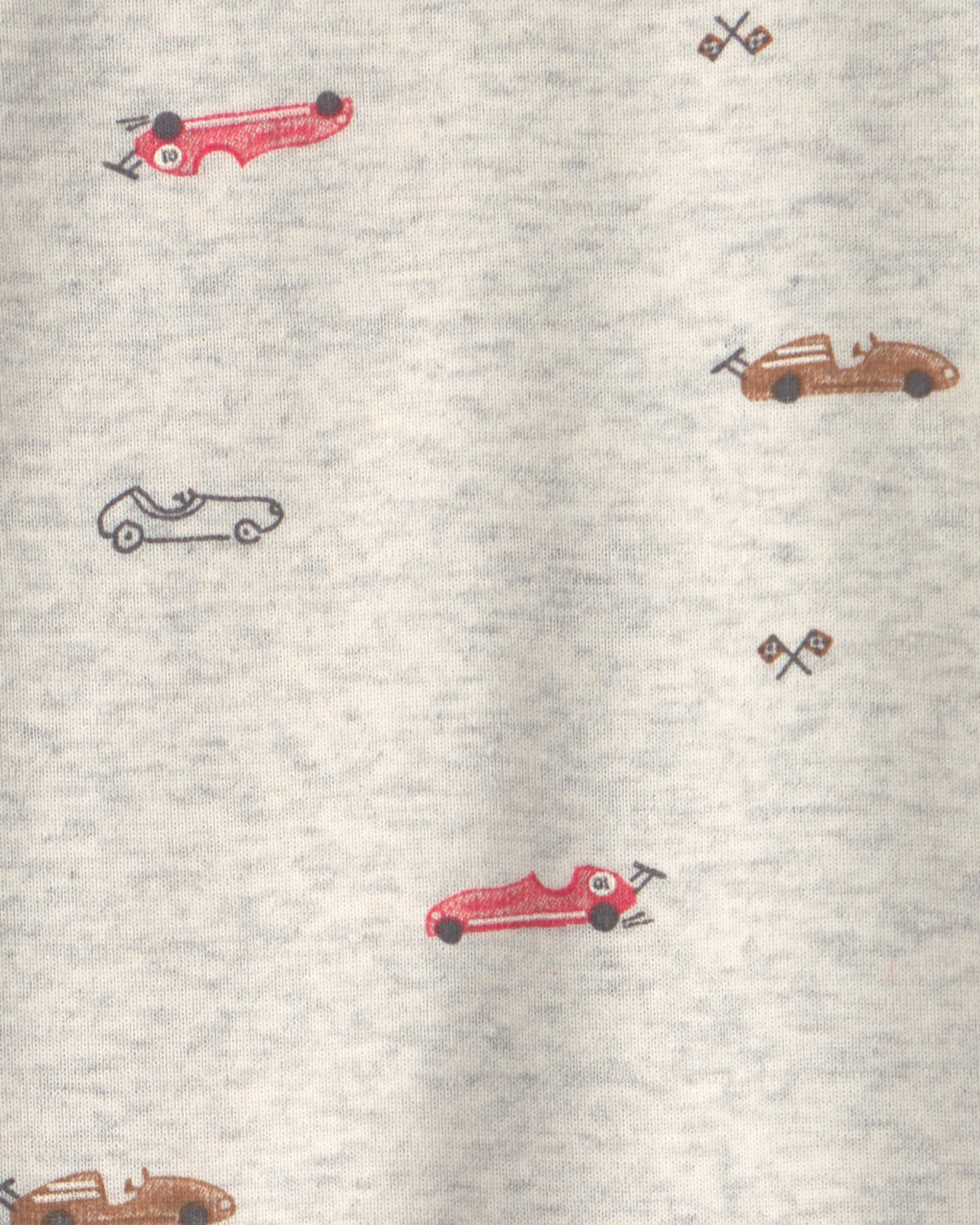 Baby Boy 3-Piece Race Car Bodysuit & Pant Set - Grey/Red