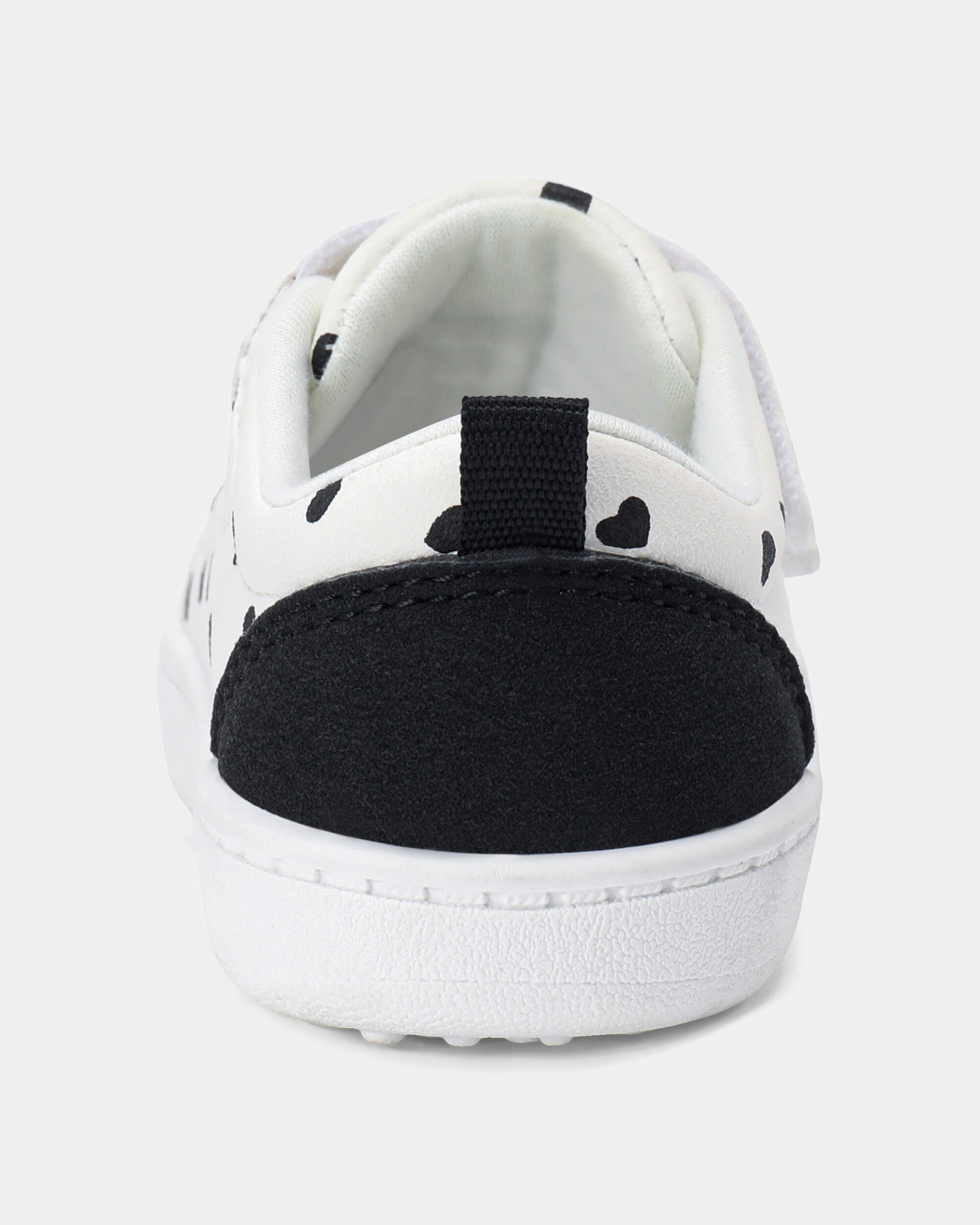 Baby Girl Heart Print Every Step® First Walker Casual Shoes - White/Black