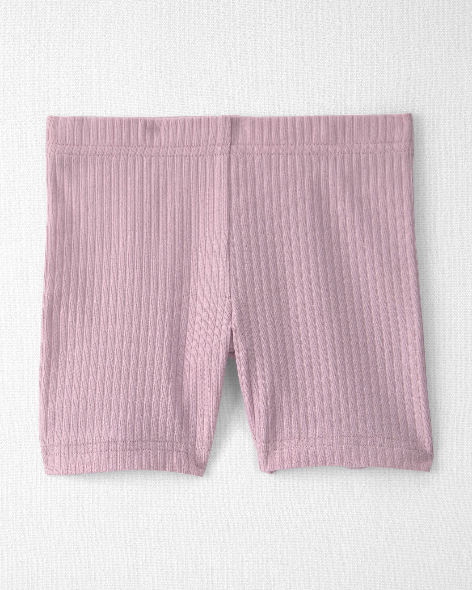 Toddler Girl 2-Pack Organic Cotton Ribbed Pedal Shorts