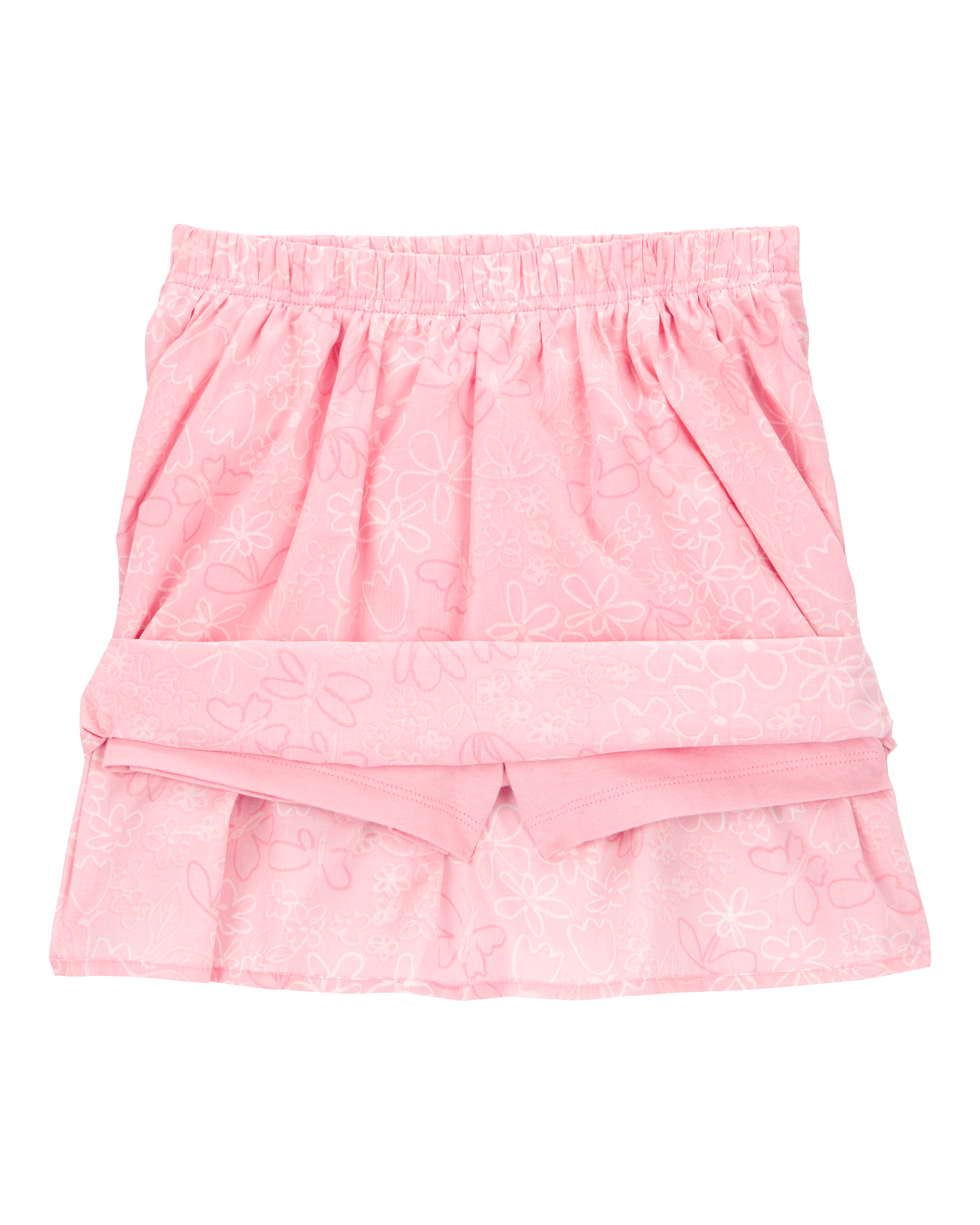 Kid 2-Piece Print Skort Set - Pink