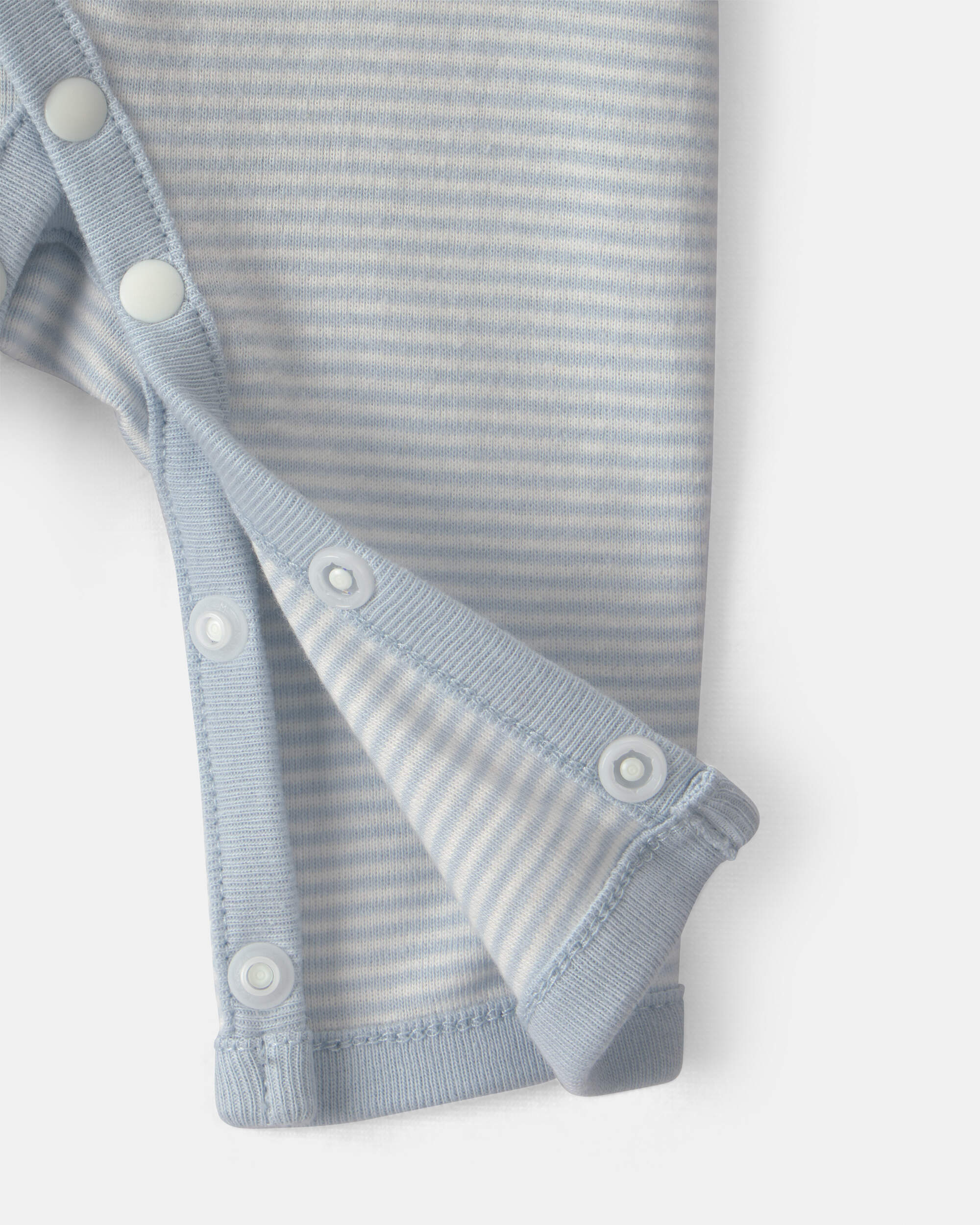 Baby Boy Striped 100% Cotton Sleeper - Blue