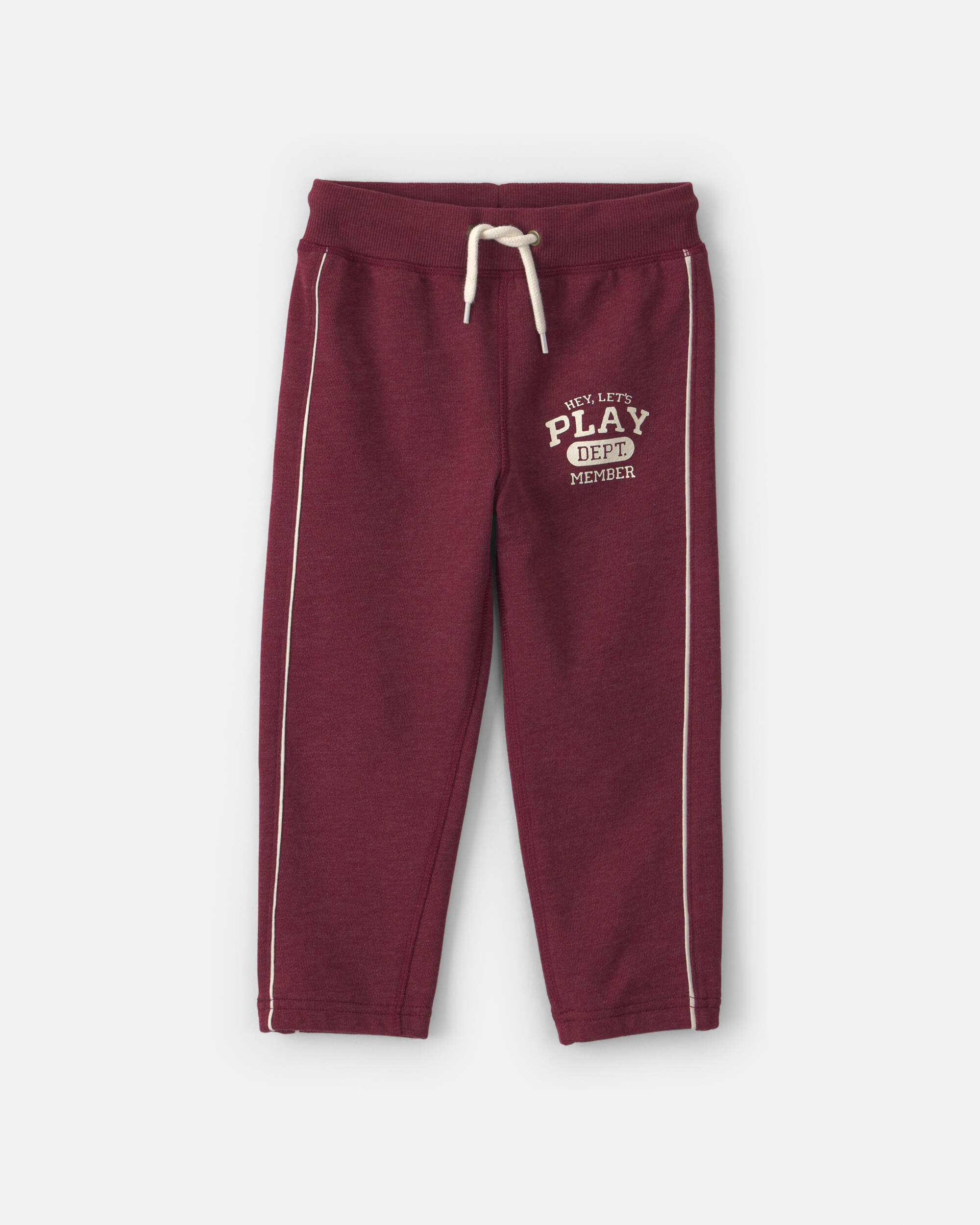 Toddler Boy 'Play' French Terry Joggers - Burgundy