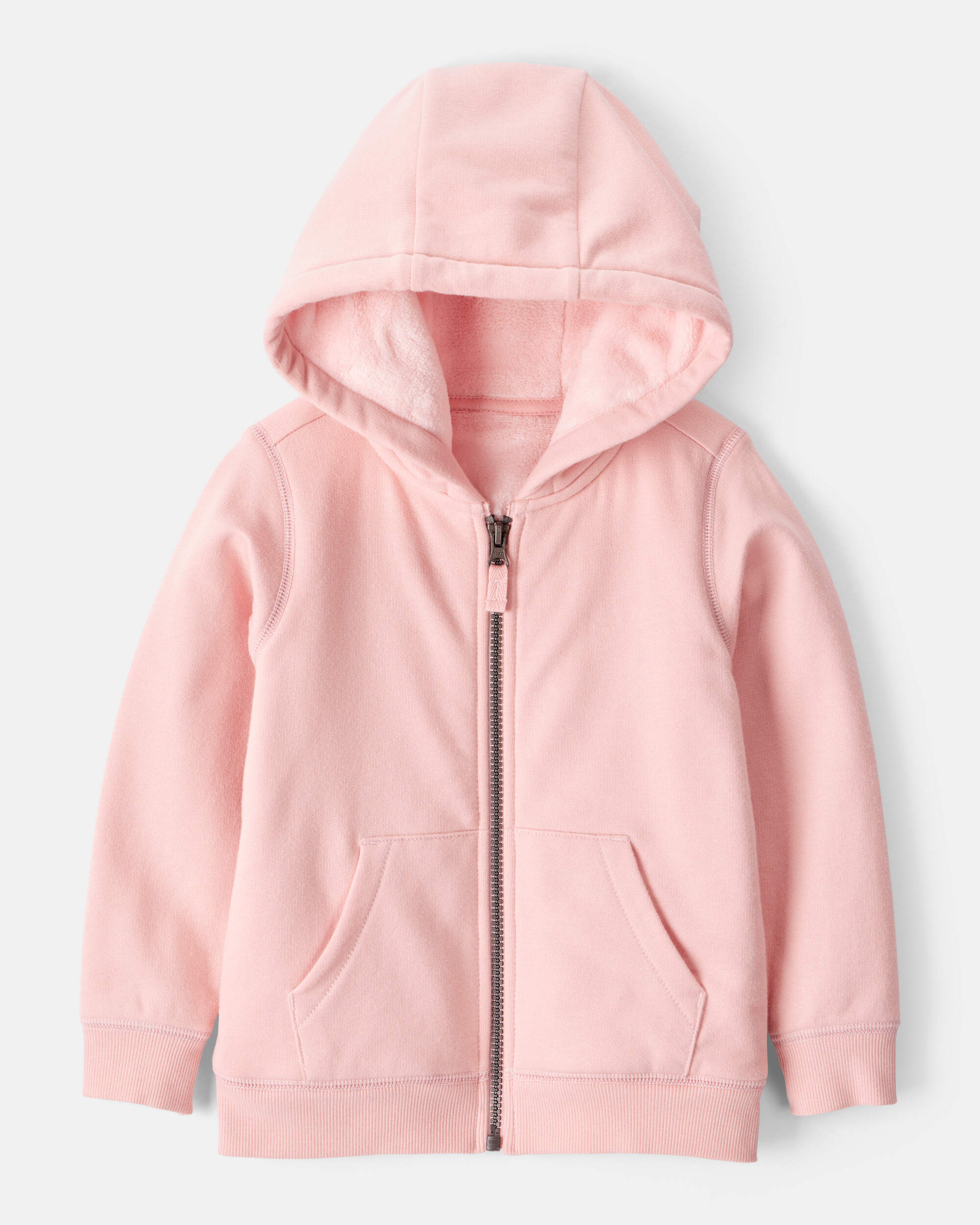 Toddler Girl Long-Sleeve Hooded Zip-Up Jacket - Pink