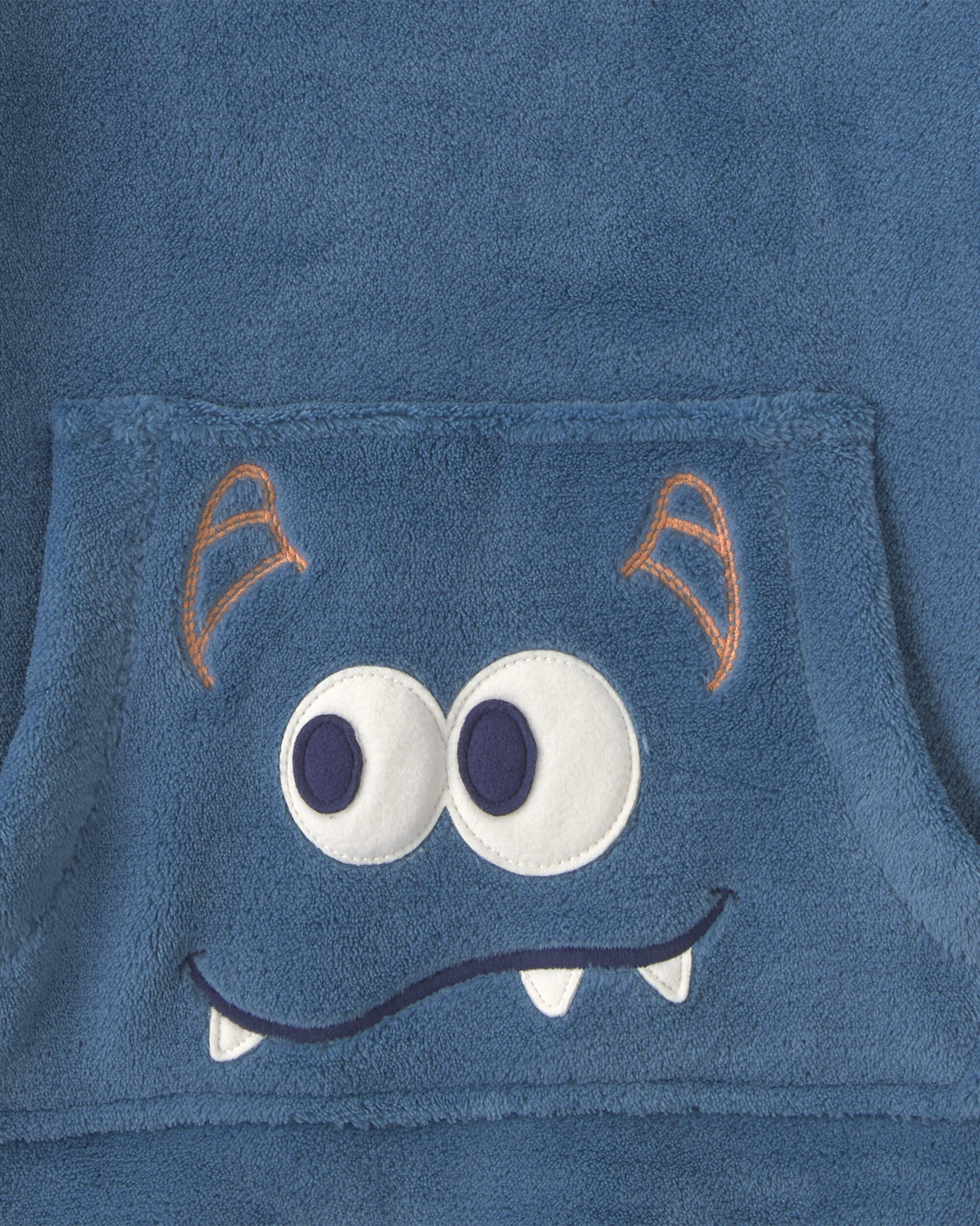 Boys Monster Fleece Loose Fit Pyjama Hoodie - Blue
