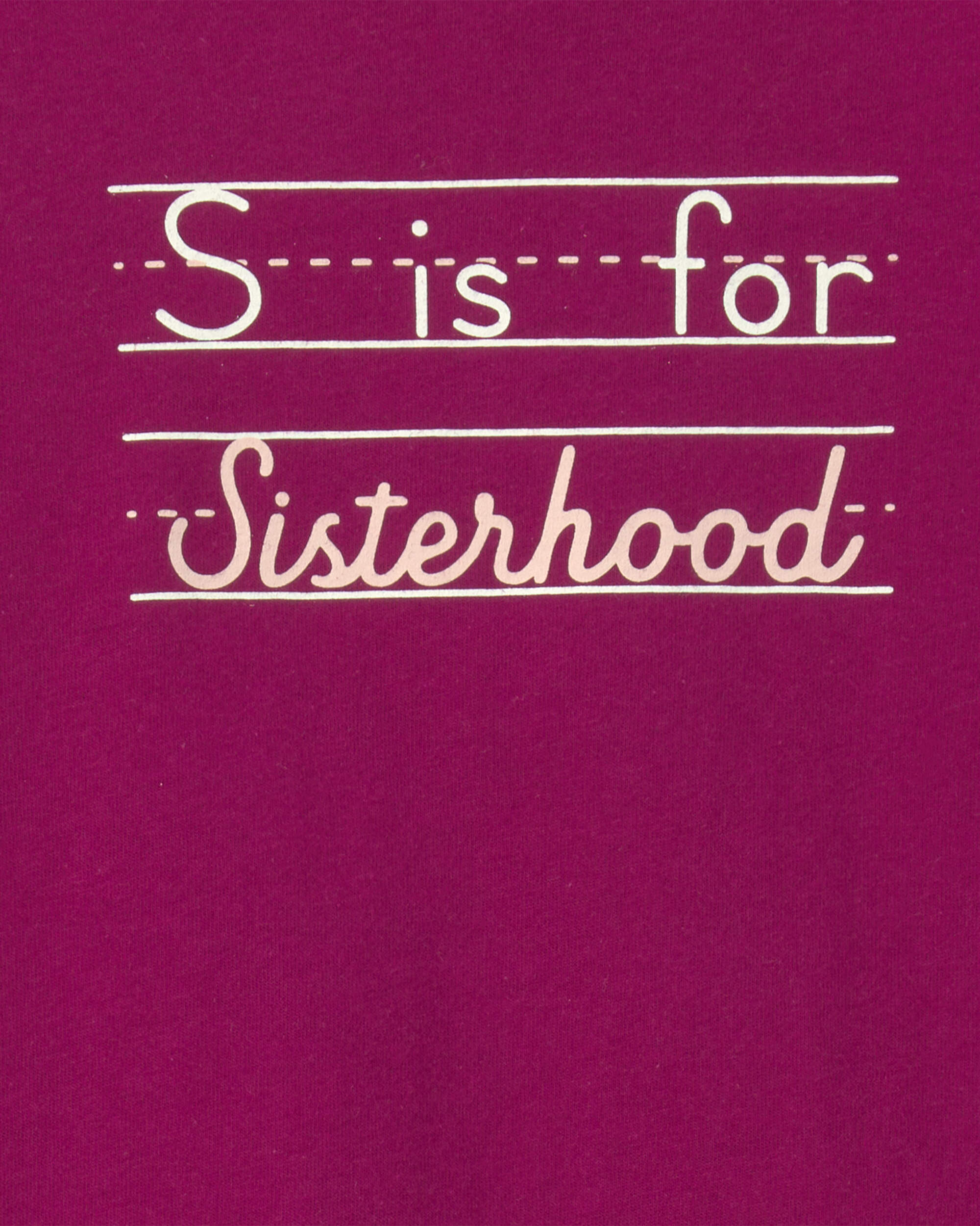 Toddler Girl "Sisterhood" Long-Sleeve Graphic Tee - Red