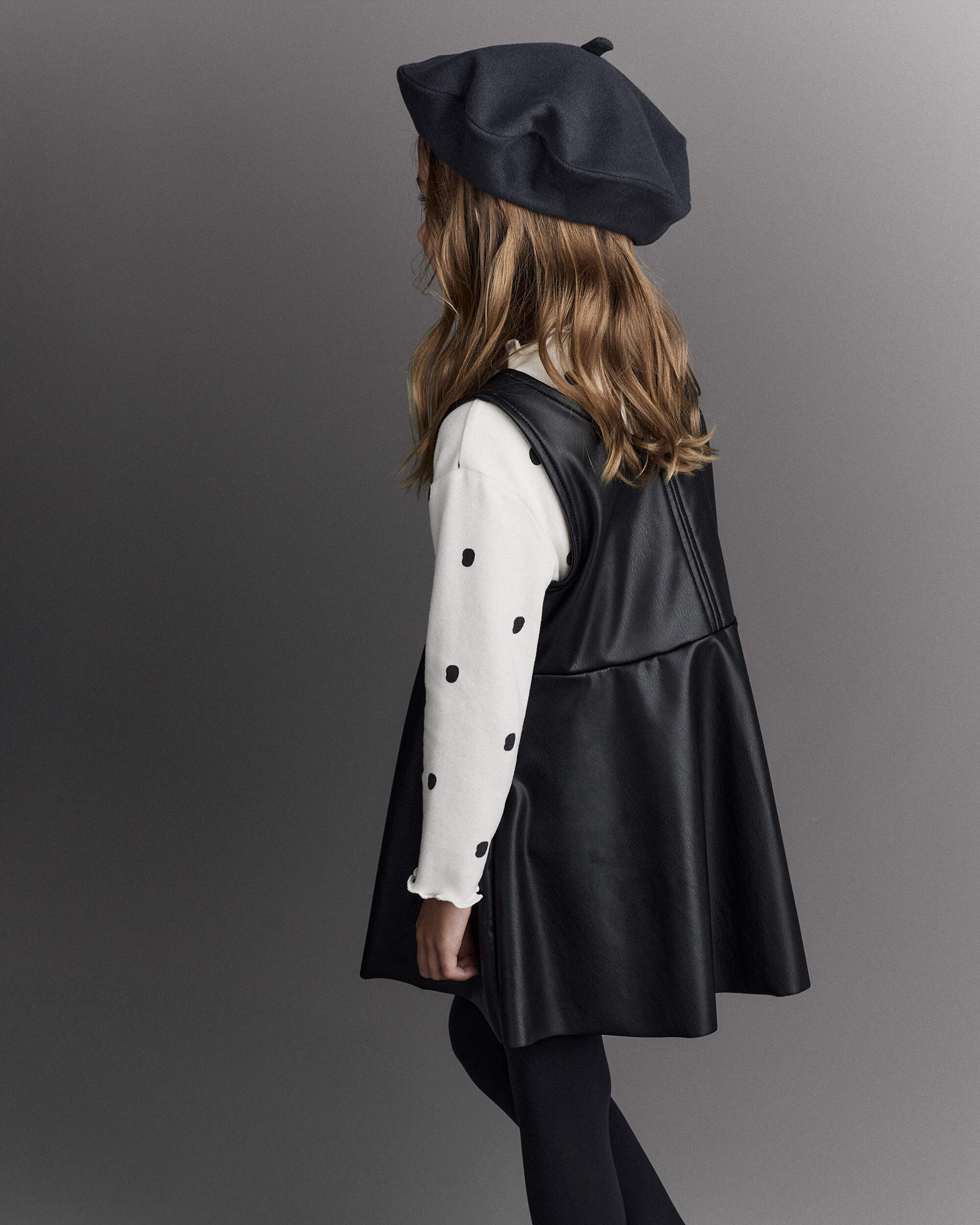 Toddler Girl Beret - Black