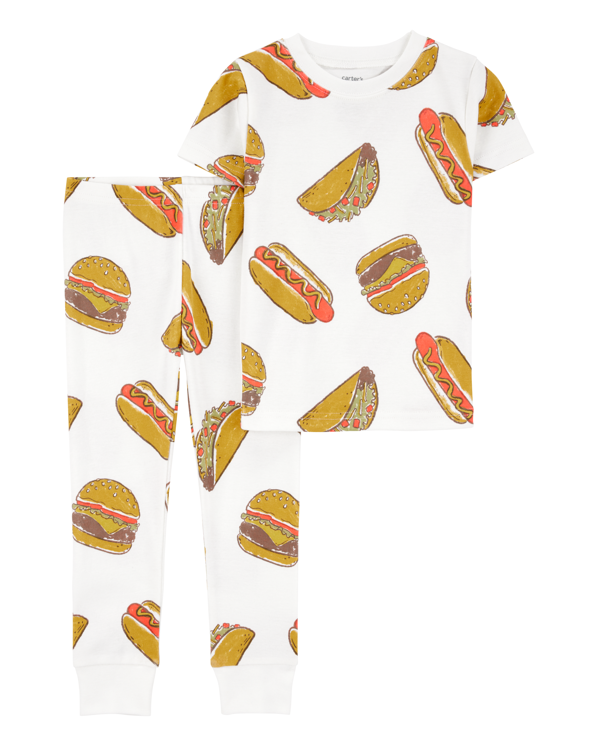 Toddler 2-Piece Food Print 100% Snug Fit Cotton Pyjamas