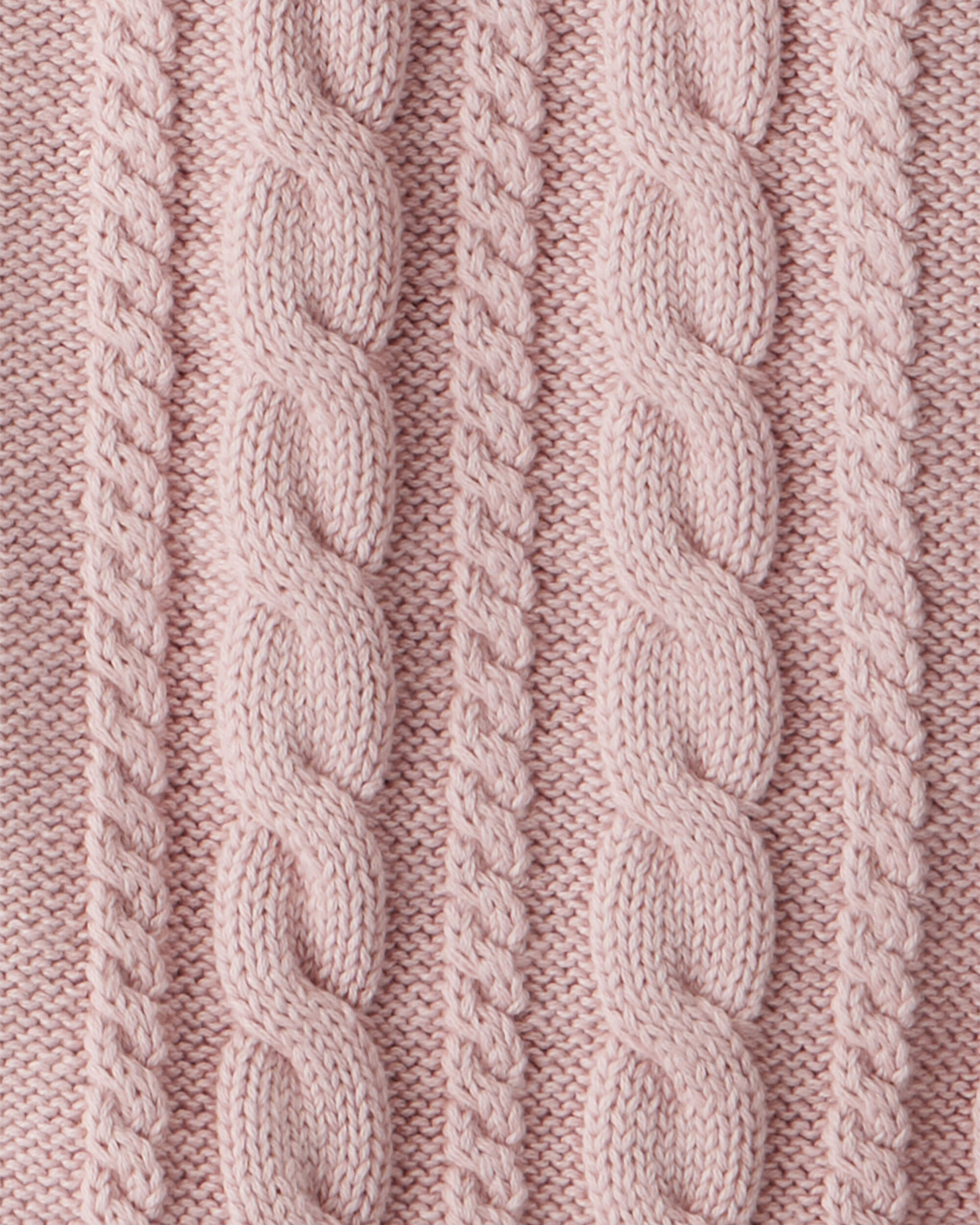 Girls Organic Cotton Cable Knit Cardigan