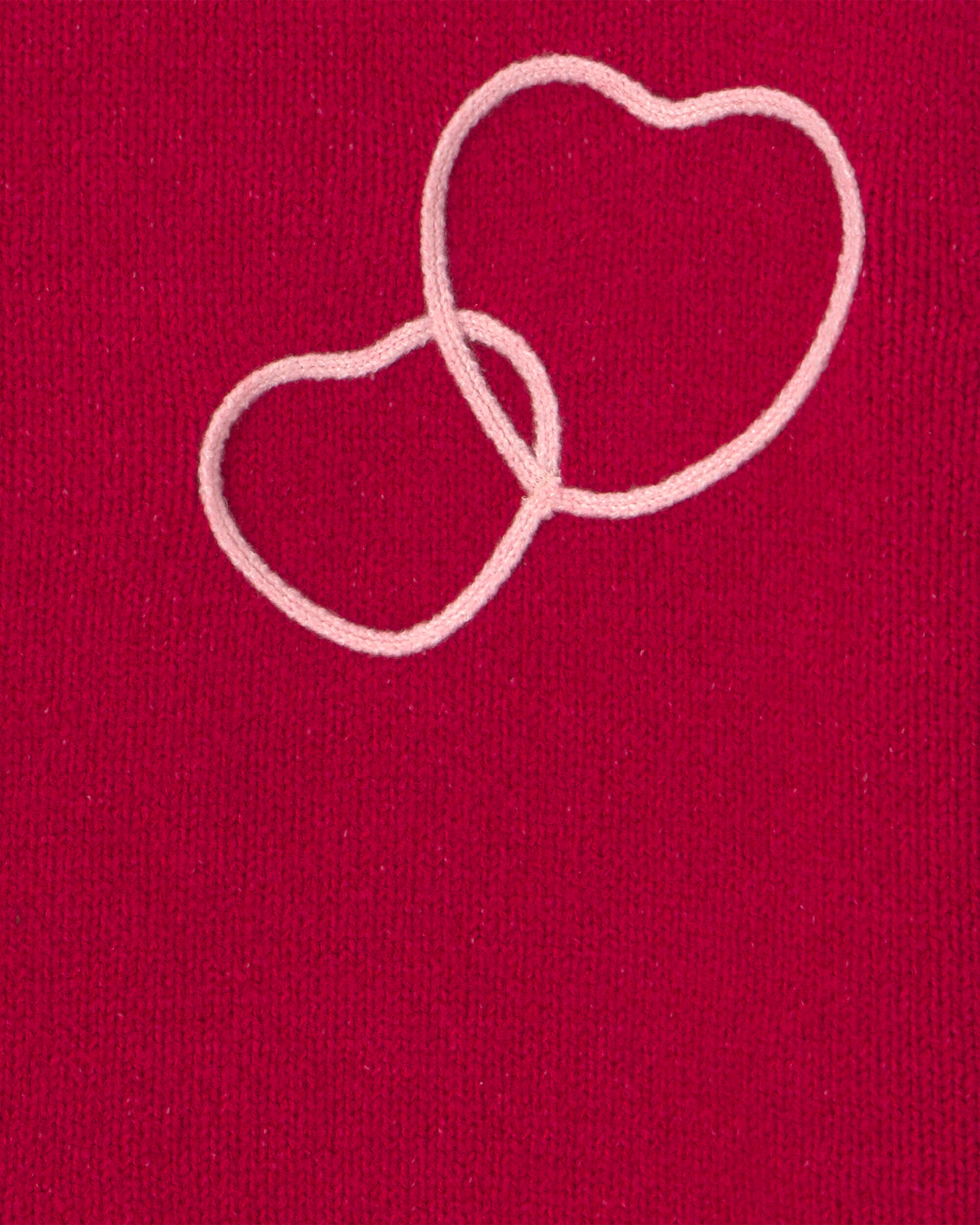 Girls Heart Valentine's Day Sweater - Red